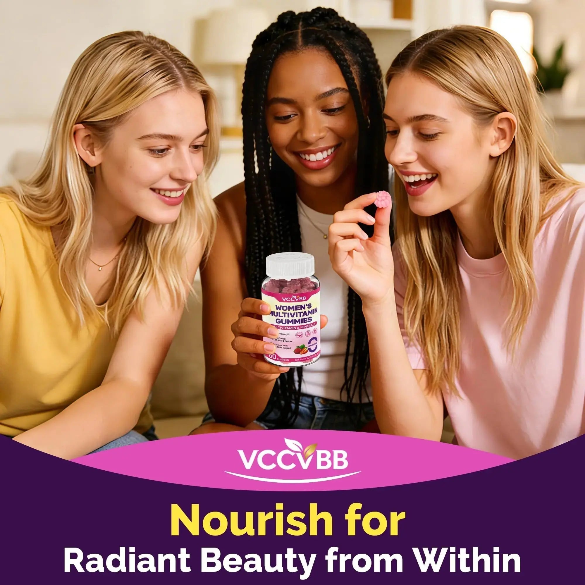 VCCVBB All-in-One Women's Multivitamin Gummies with Complete Vitamin & Mineral Complex, Herbal Blends for Energy, Overall Health VCCVBB Au supplements