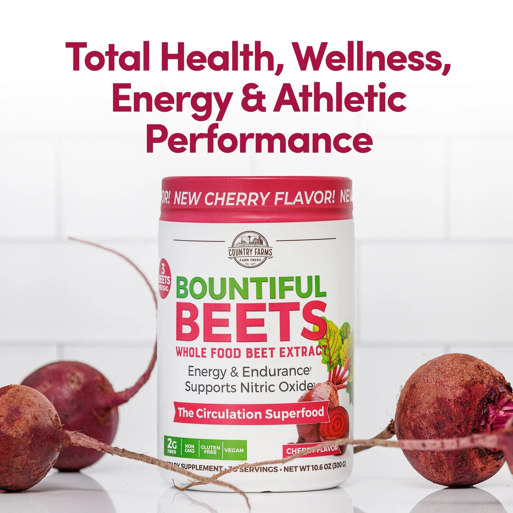 Country Farms Bountiful Beets, Wholefood Beet Extract Superfood, Helps Support Healthy Circulation and Promote Energy Country Farms Au supplements