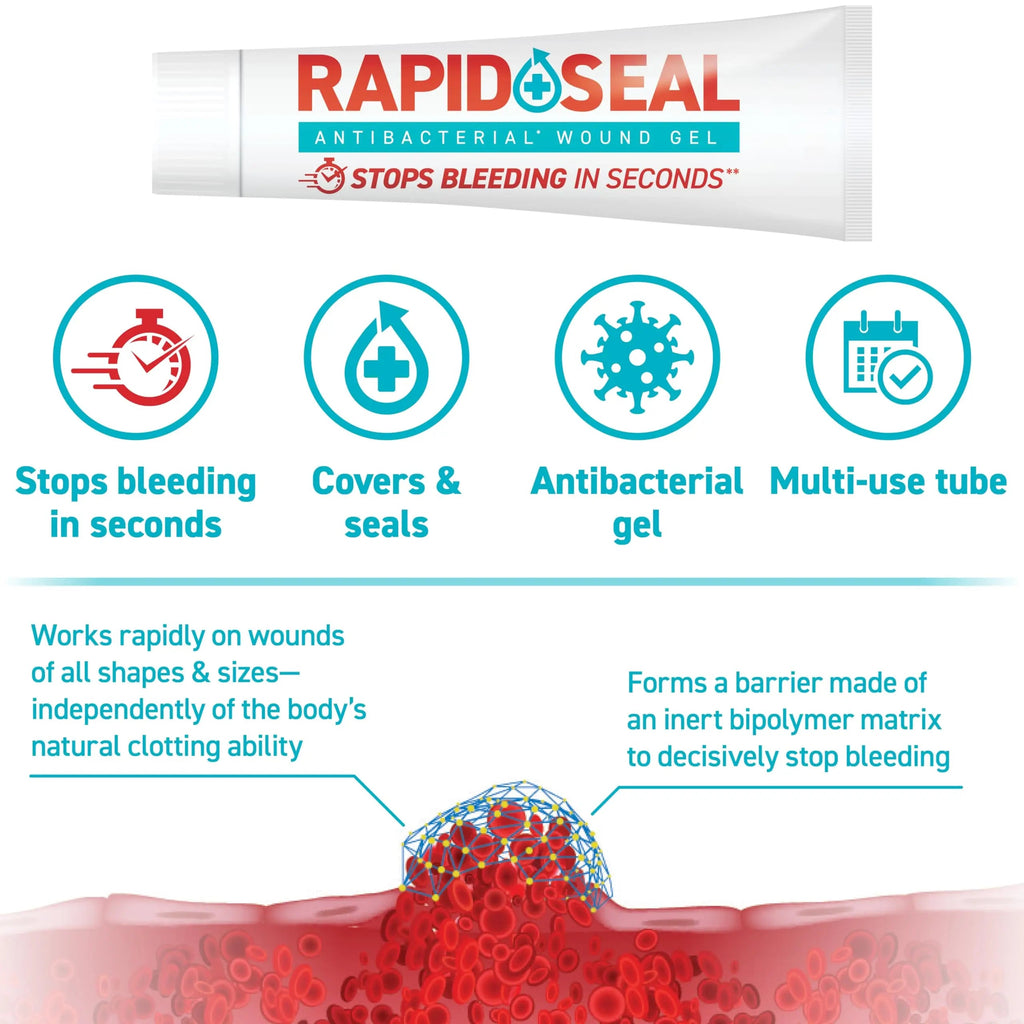 Rapid-Seal Wound Gel (1 Count) | Stops Bleeding in Seconds, Ideal for Cuts Rapid-Seal Au supplements