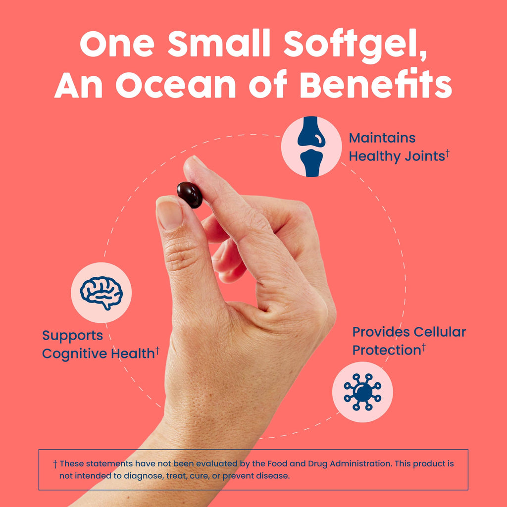 NativePath Antarctic Krill Oil - Wild-Caught Omega 3 Krill Oil 500mg Softgels with EPA, DHA and Astaxanthin - Supplement for Joint, Hear