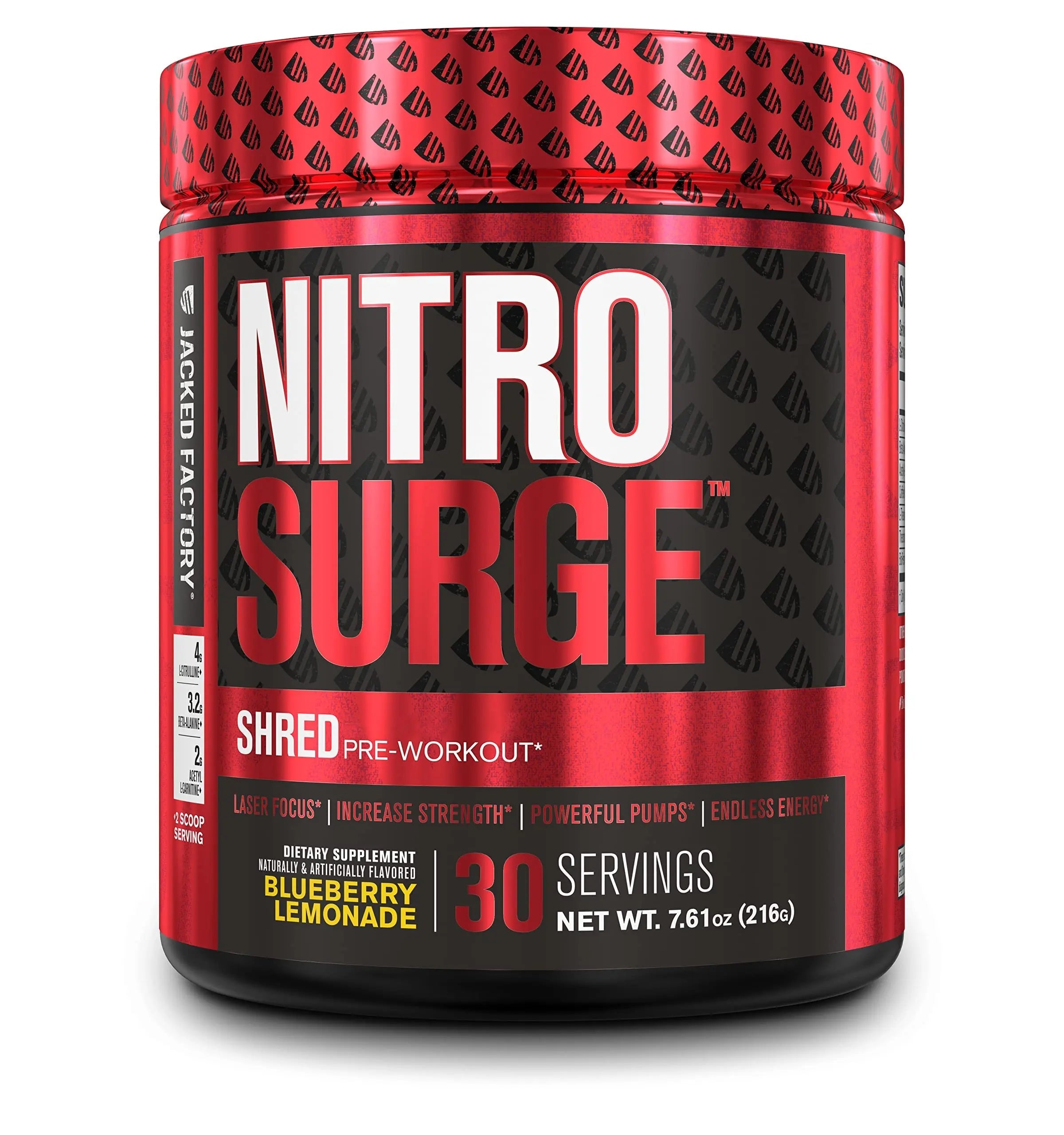 Jacked Factory NITROSURGE Shred Pre Workout Supplement - Energy Jacked Factory Au supplements