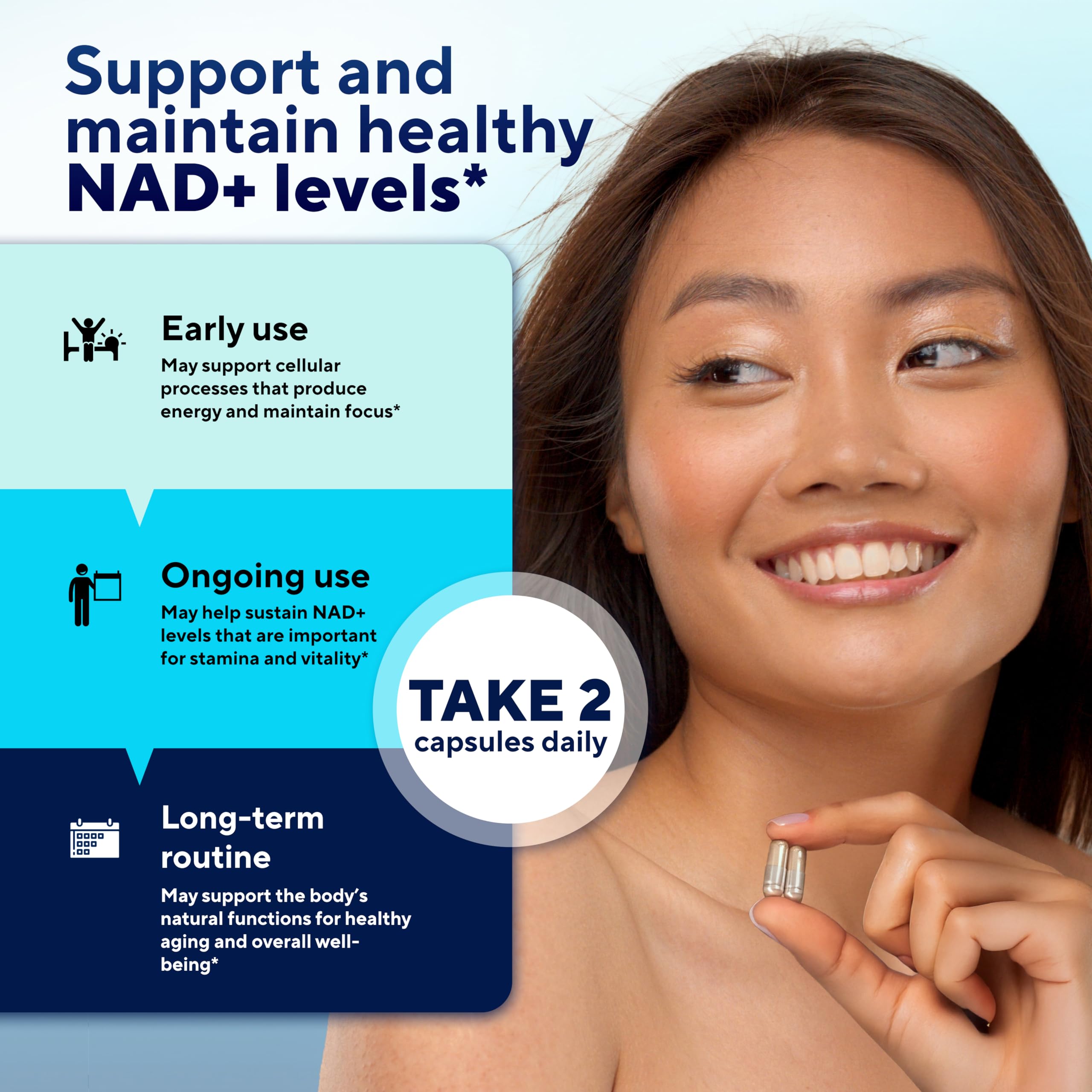 VitaUp NAD+ Resveratrol Supplement - USA Made Trans Resveratrol NAD Supplement 650mg - Nicotinamide Adenine Dinucleotide Capsules for Healthy Aging, Energy & Focus Support - 60 Count VitaUp Au supplements