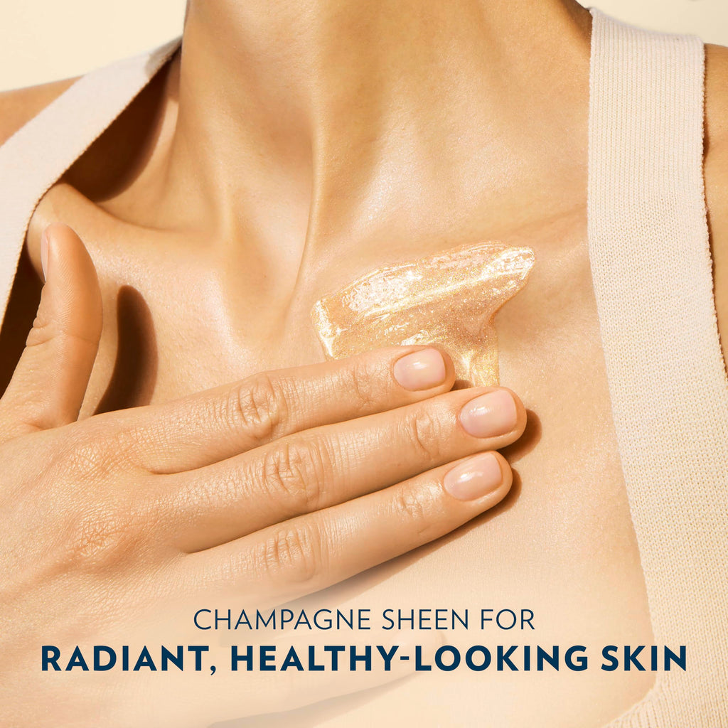 Vaseline Glazed and Glisten Sunlit Glow Body Gel Oil Vanilla Cocoa Shimmering with Ultra-Hydrating Lipids