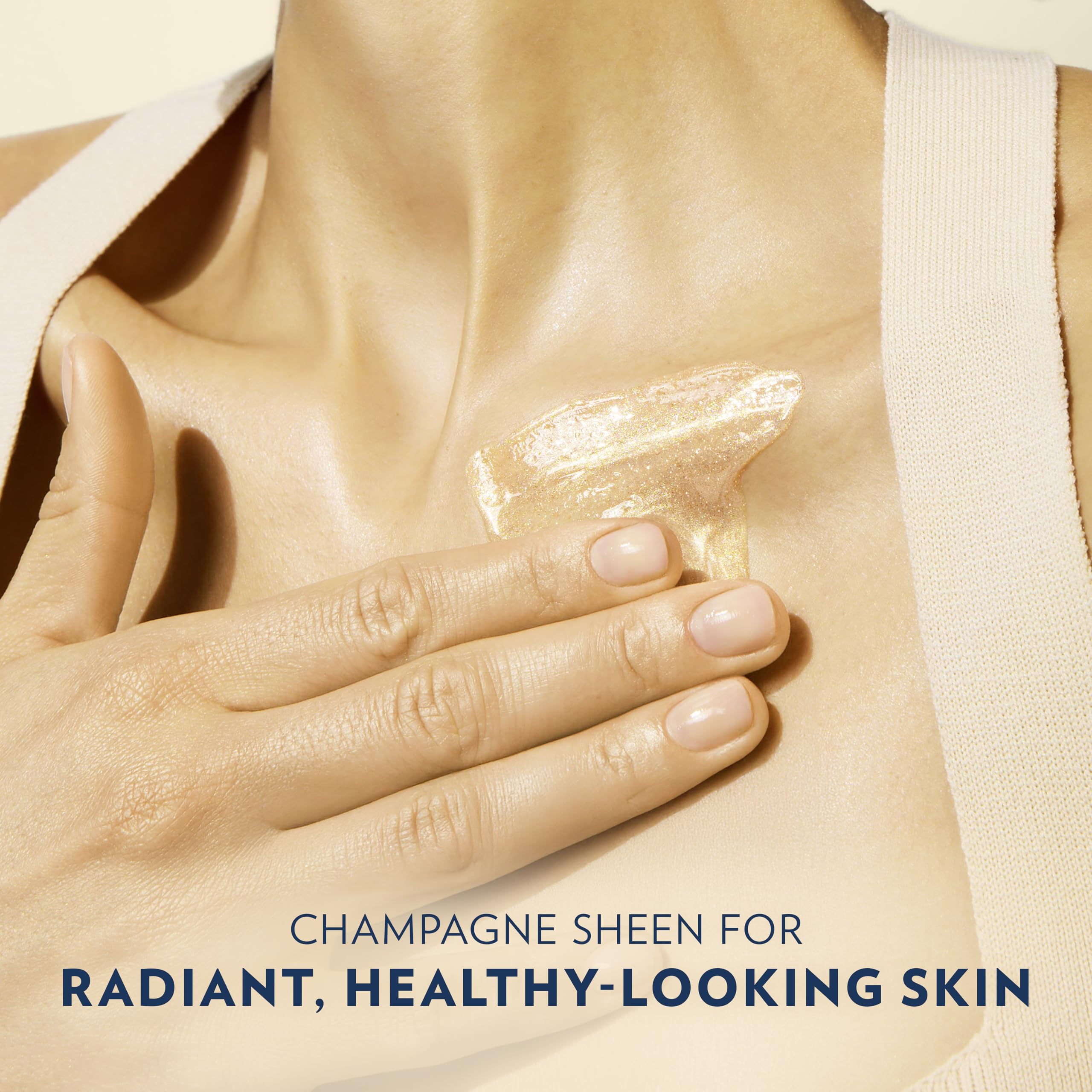 Vaseline Glazed and Glisten Sunlit Glow Body Gel Oil Vanilla Cocoa Shimmering with Ultra-Hydrating Lipids
