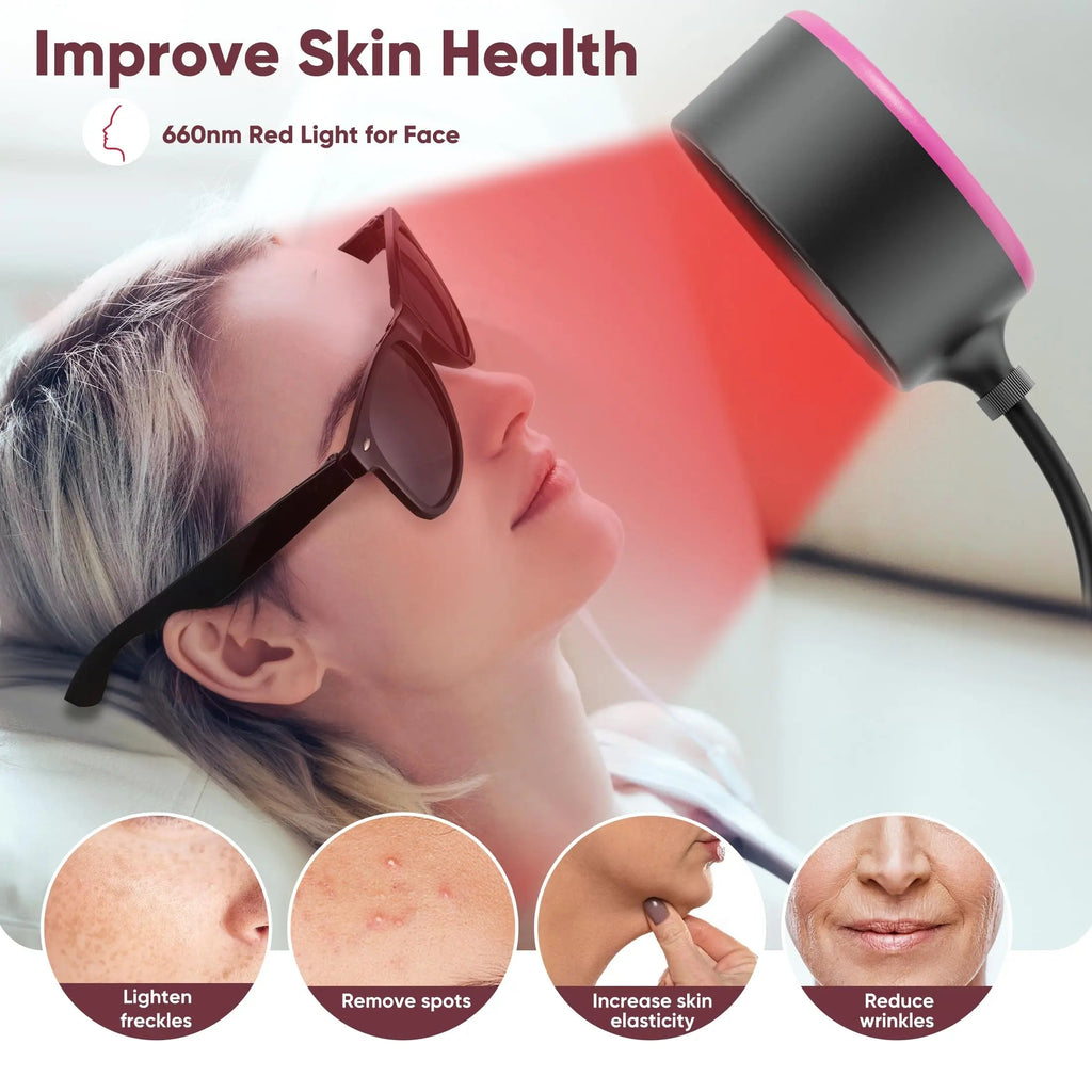 Caromolly Red Light Device Lamp, 660nm Red Light and 850nm Near-Infrared Light Combo Caromolly Au supplements