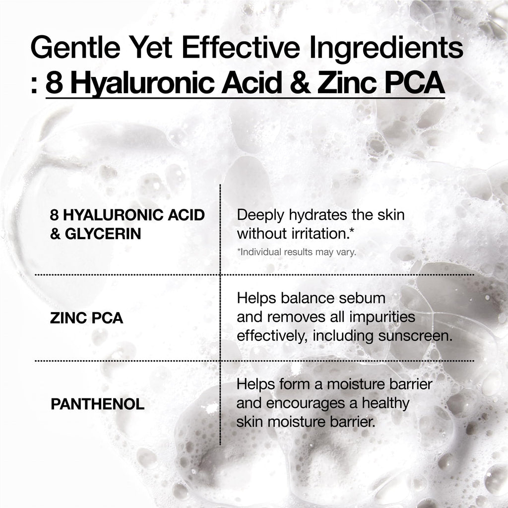 Anua Hydrating Gentle Foaming Cleanser, Hyaluronic Acid, Glycerin, Zinc, Panthenol, Korean Face Wash for Dry Skin