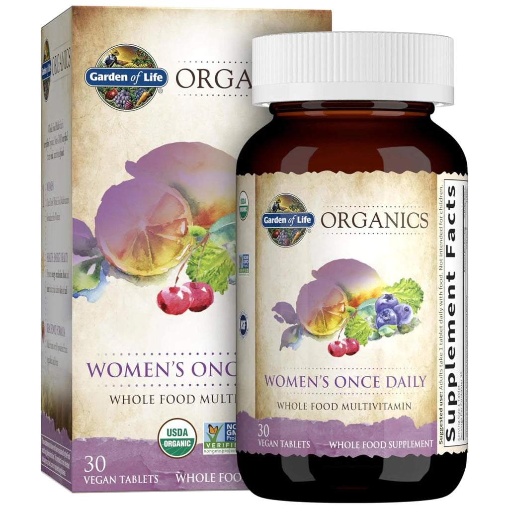 Garden of Life Organics Multivitamin for Women - Women's Once Daily Multi - Whole Food Multi with Iron, Biotin, Vegan Organic Womens Multivitamin for Health Garden of Life Au supplements