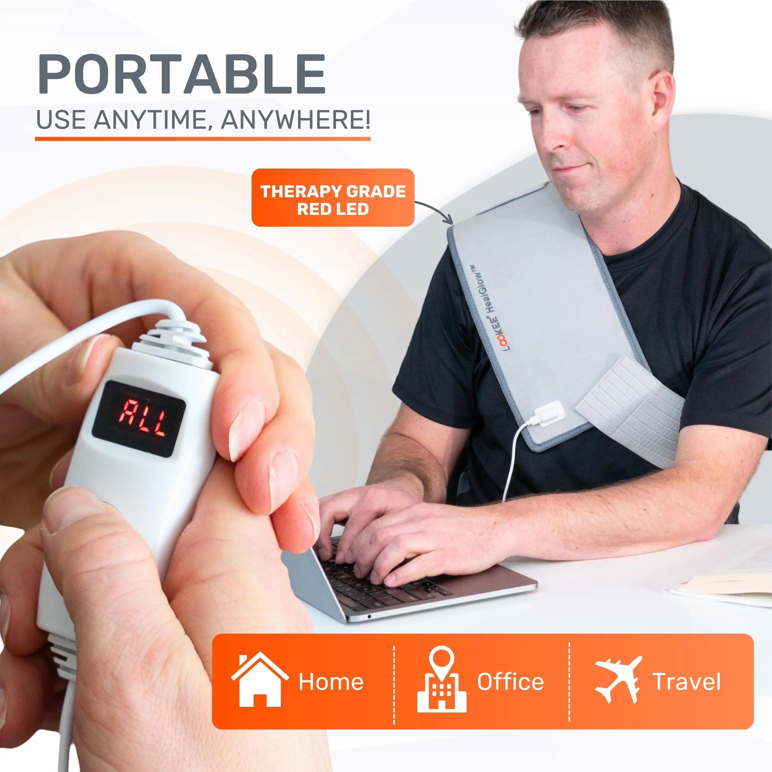 LOOKEE HealGlow Pro Medical Infrared & Red-Light Therapy Belt - LED Technology - 60W Powerful LOOKEE Au supplements