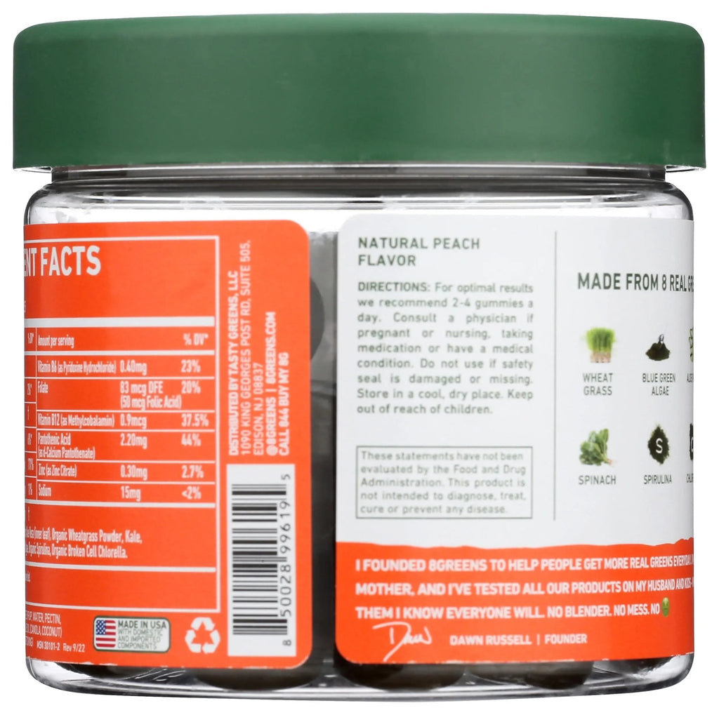 8Greens Daily Greens Gummies - Superfood Booster, Energy & Immune Support - TrustMedUSA