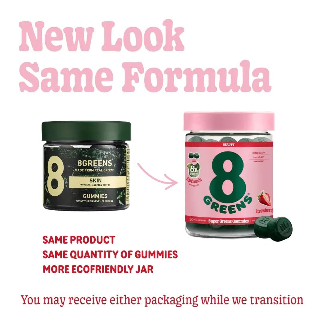 8Greens Skin Gummies with Collagen & Biotin - for Healthy Skin, Hair, and Nails - TrustMedUSA
