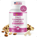 9-in-1 Magnesium Complex, 300mg Magnesium from 9 Organic Forms, Glycinate, Citrate, Malate, High Absorption for Sleep & Relaxation, Energy & Muscle Support, 90 Capsules - TrustMedUSA