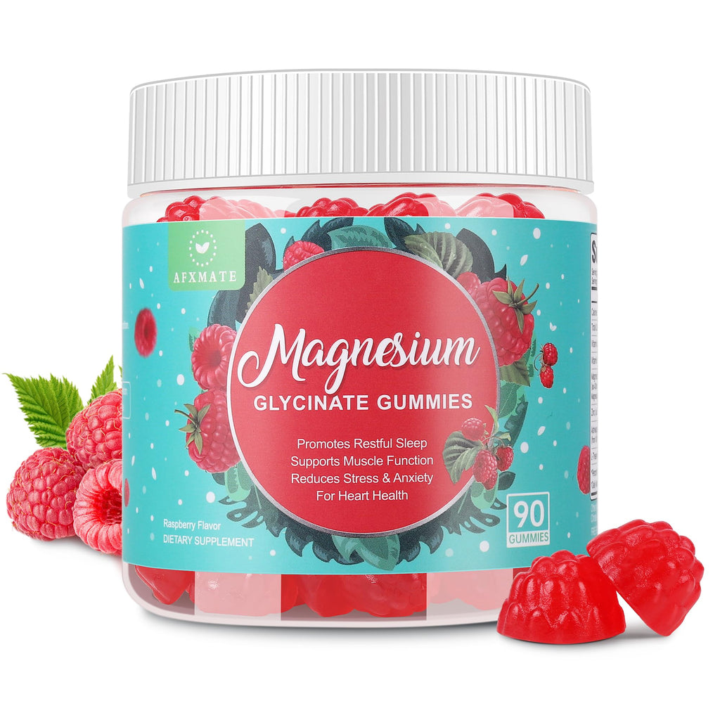 90 Count Magnesium Glycinate Gummies 400 mg - Sugar Free Magnesium Supplement for Adults with Glycinate & Malate, L-Theanine, Ashwagandha, Zinc, Vitamin B6 & D3, Supports Relaxation & Sleep - TrustMedUSA