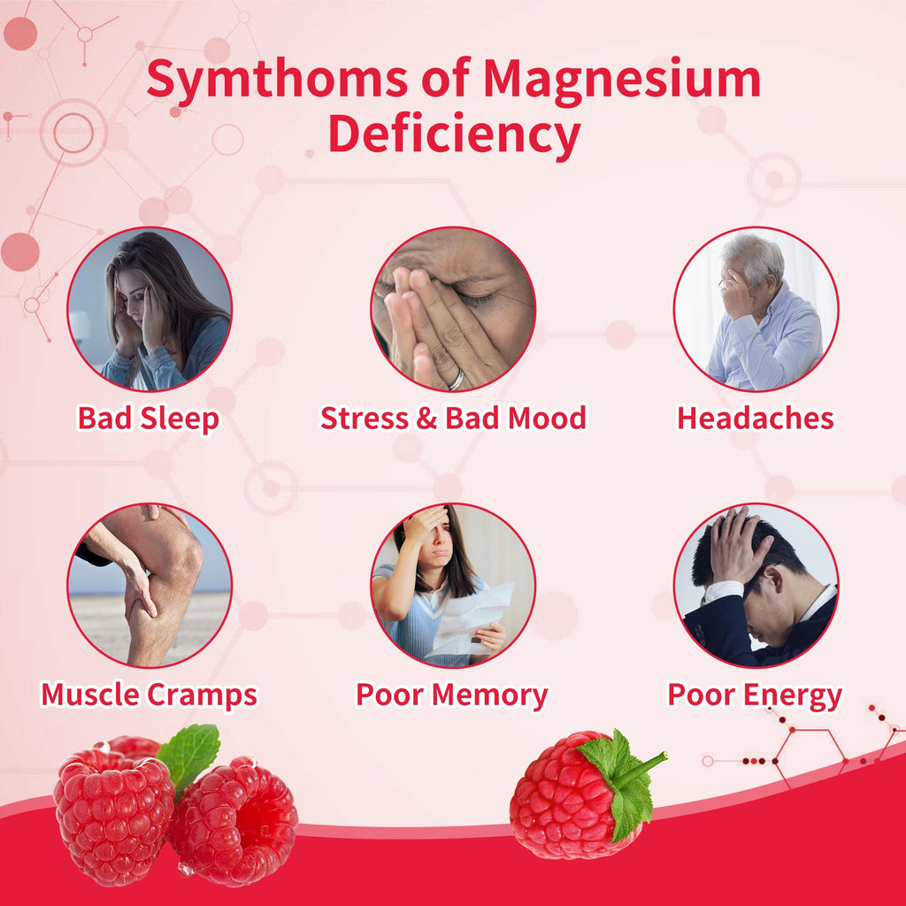 90 CT Magnesium Glycinate Gummies 1000mg - Sugar Free Magnesium Potassium Supplement with Vitamin D, B6, CoQ10 for Calm Mood & Sleep Support - TrustMedUSA