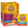 Metamucil On-the-Go Packets, Sugar-Free, 44 Packets, 4-in-1 Psyllium Husk Fiber Supplement, Orange Flavored, Individual Servings Great for Travel
