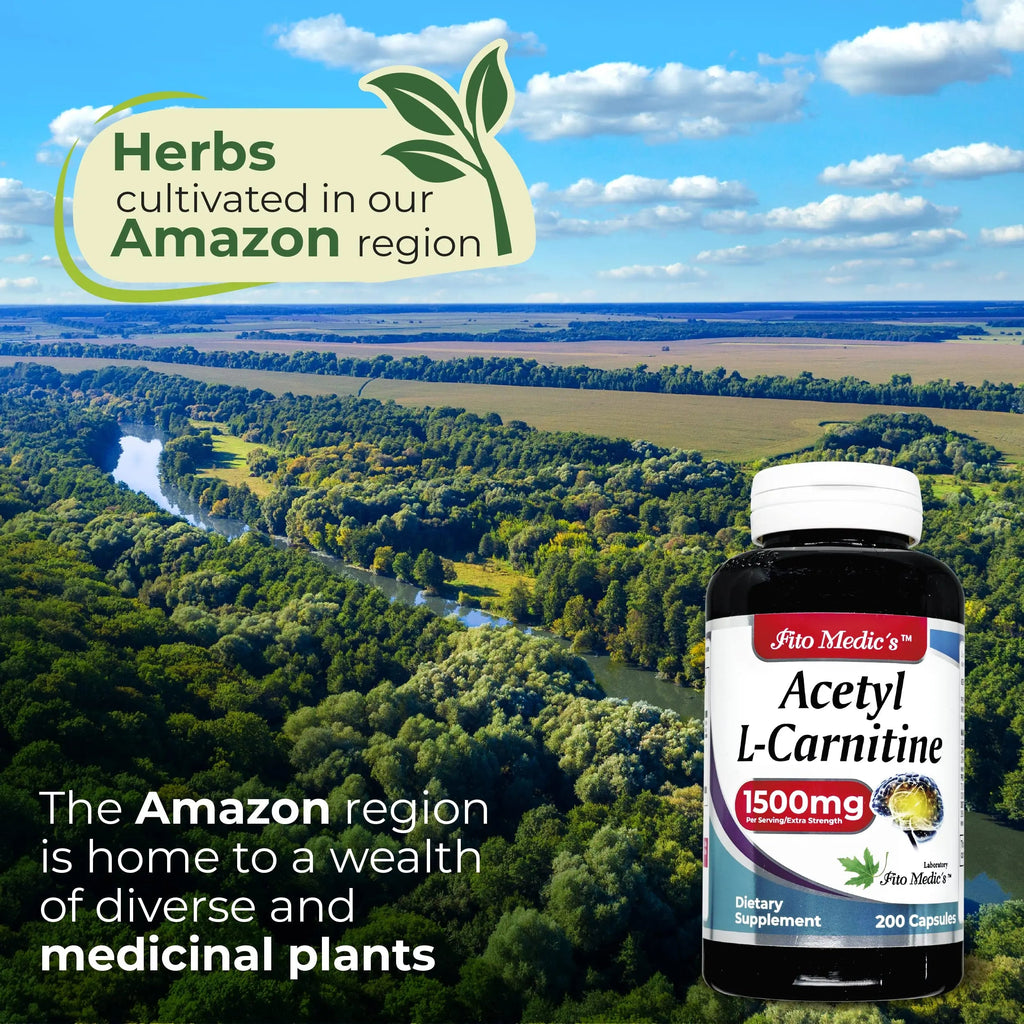 Lab - l carnitine - 1500 mg per Serving, 200 Capsules, l-carnitine - High Potency of - Acetyl FITO MEDIC'S Au supplements