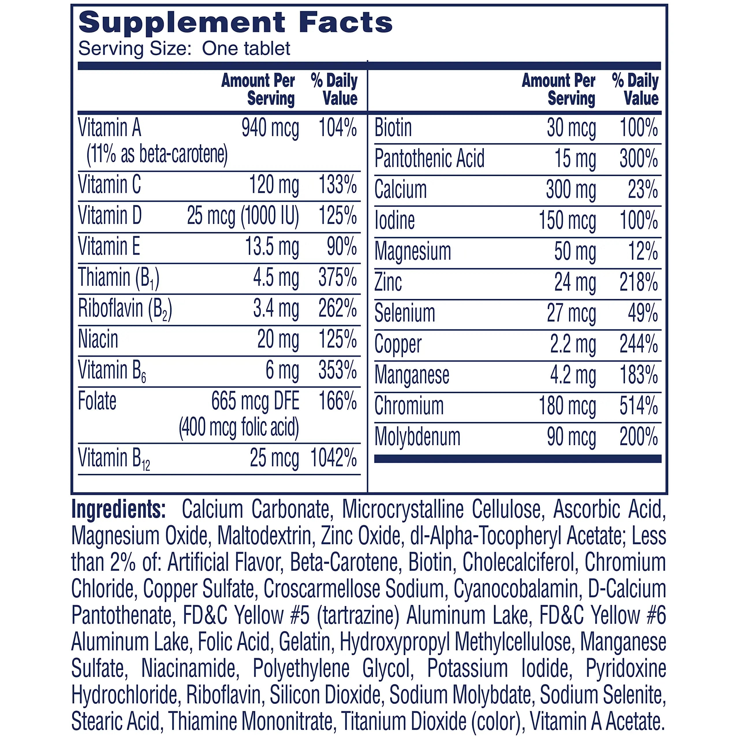 One A Day Women’s 50+ Multivitamins Tablet, Multivitamin for Women with Vitamin A, C, D ONE A DAY Au supplements