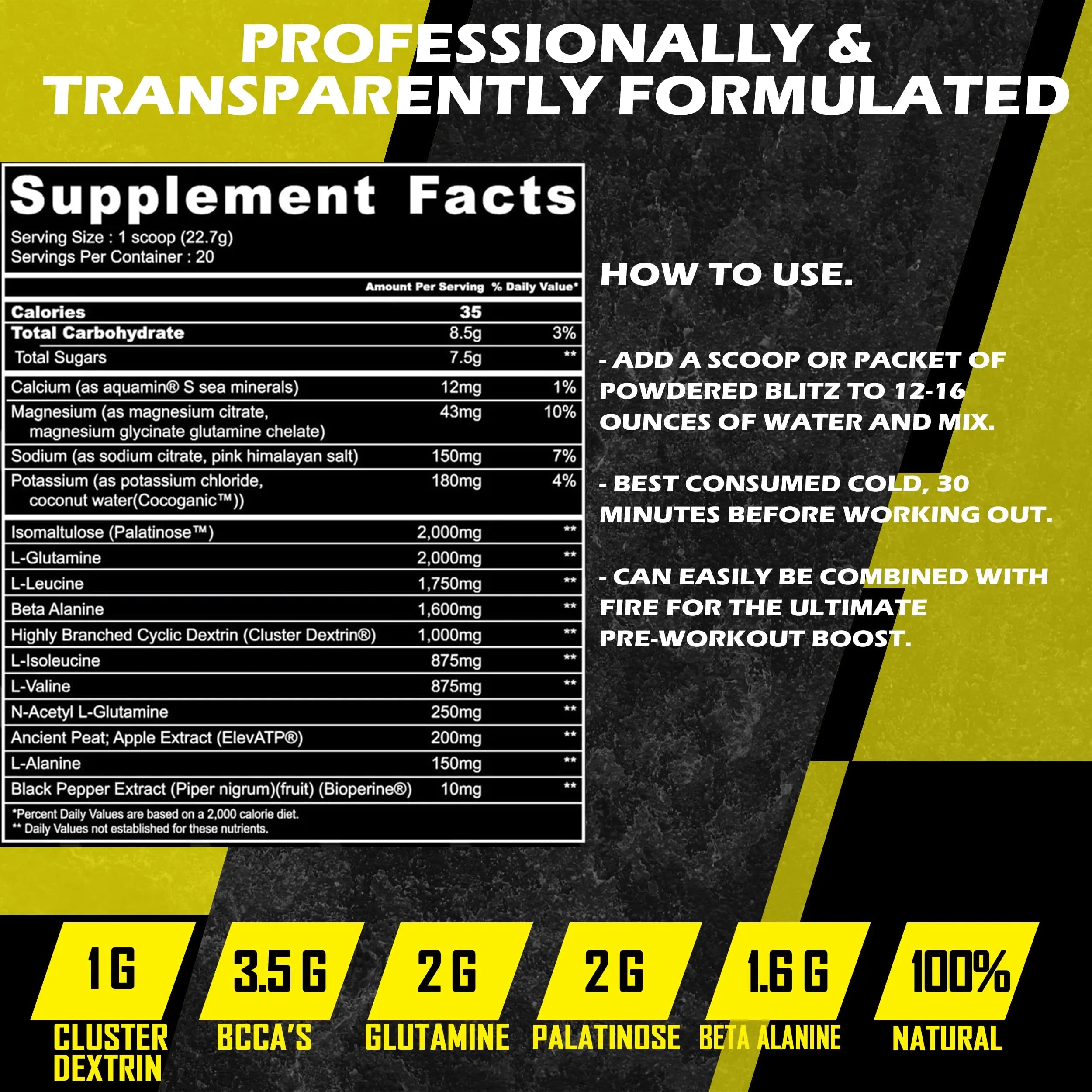 ARMA Blitz Non Stimulant Pre/Intra Powder – Natural Berry Pre-Workout Drink Mix ARMA Au supplements