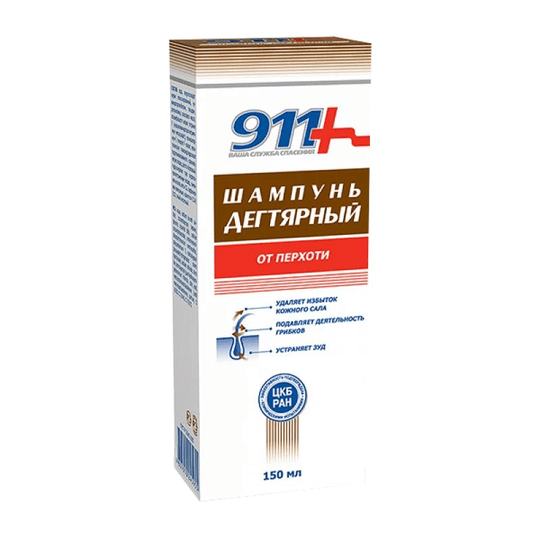 911 "Degternyj" Birch Tar Anti-Dandruff Shampoo 150ml - TrustMedUSA