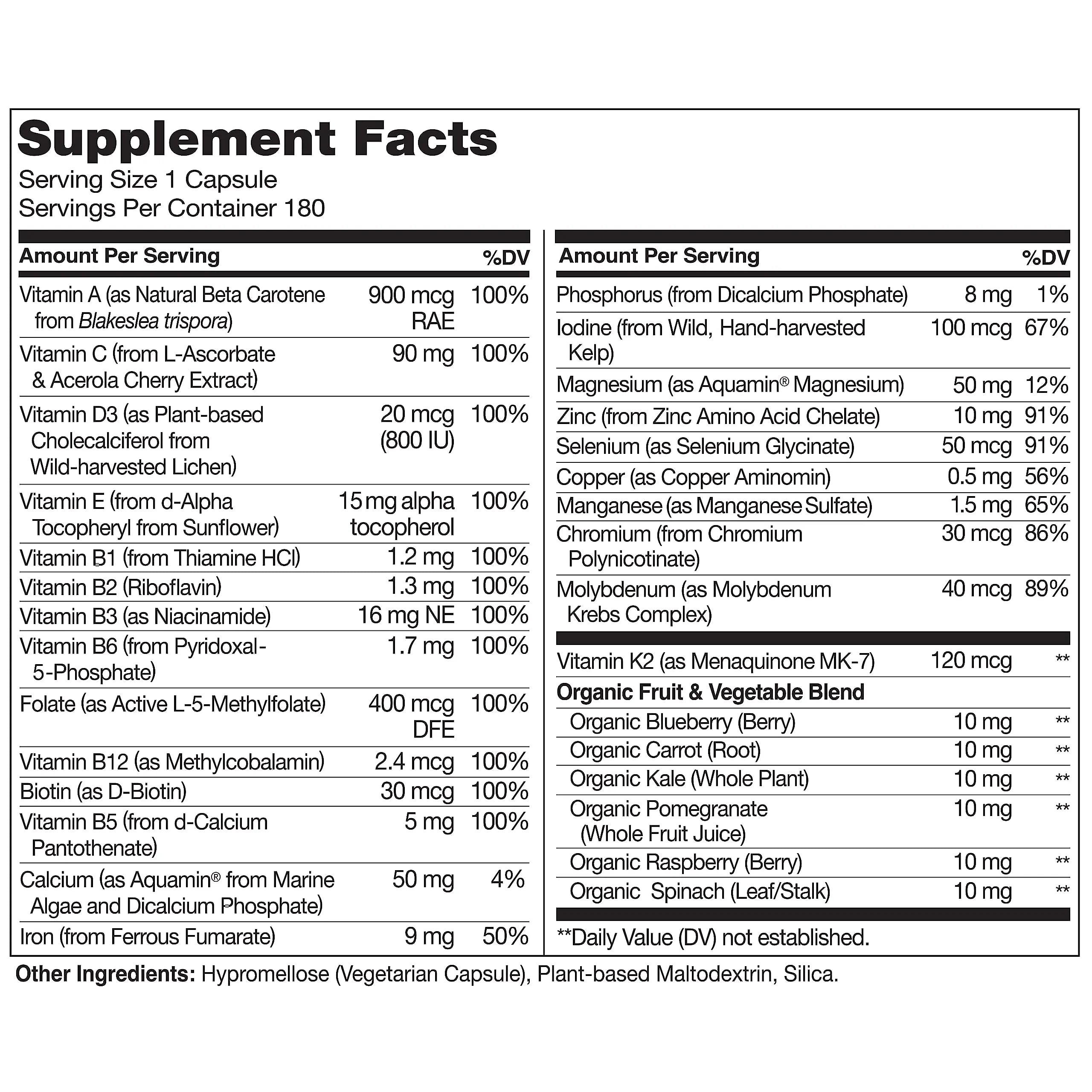 NATURELO One Daily Multivitamin for Women - Energy Support - Whole Food Supplement NATURELO Au supplements