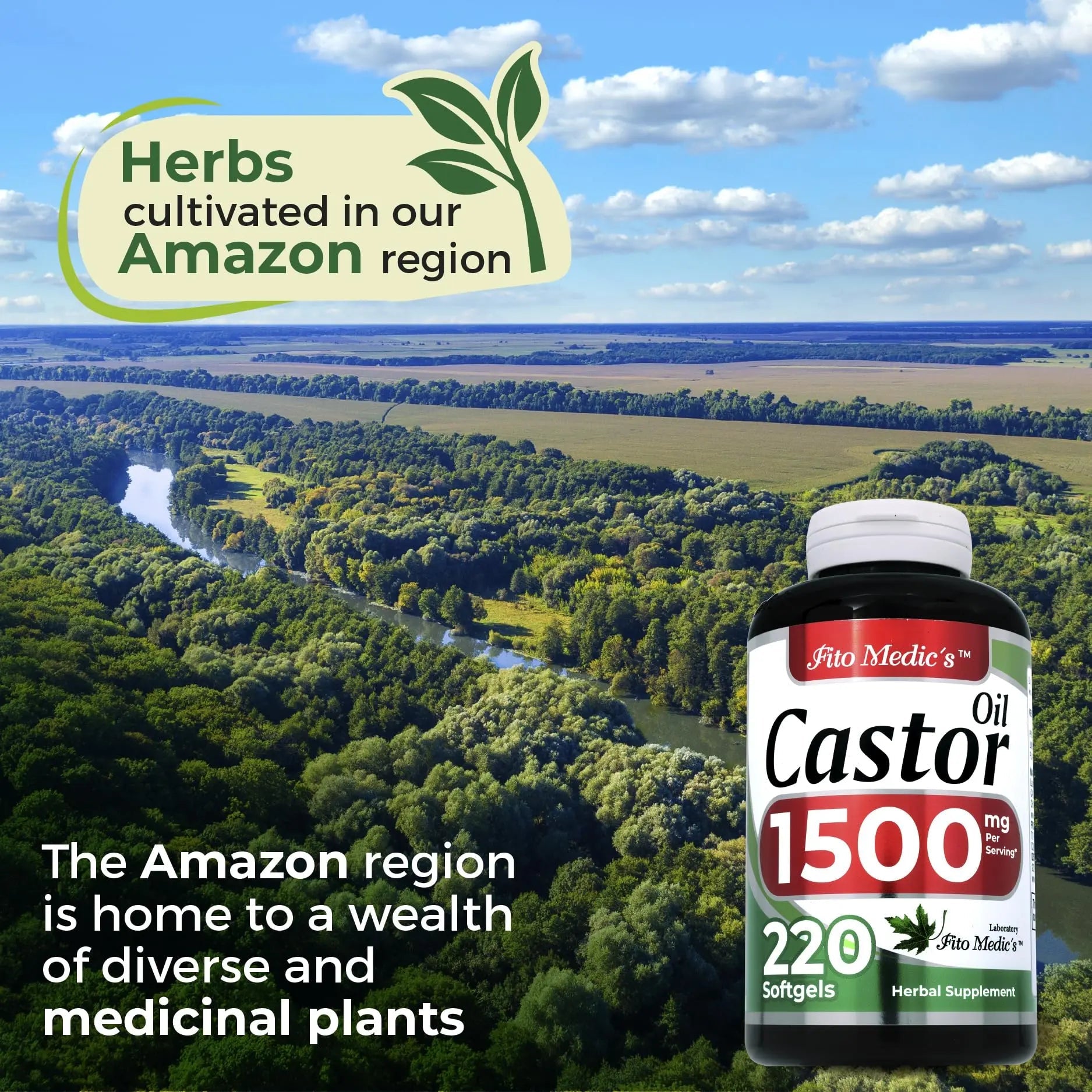 Lab | castor oil pills |220 softgels |1500 mg| castor oil capsules | castor oil capsules organic FITO MEDIC'S Au supplements
