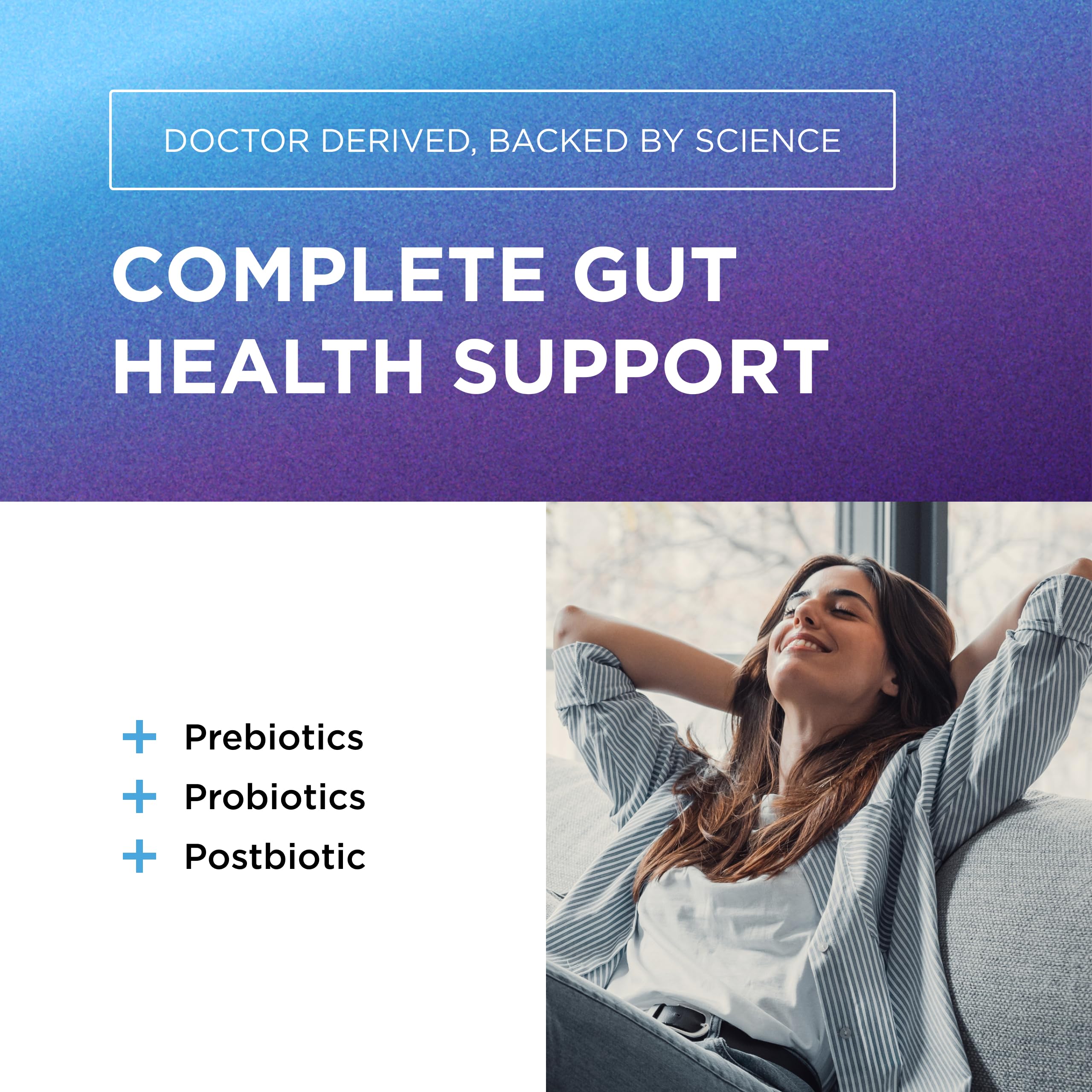 DR. EMIL NUTRITION Women & Men Total Gut Health Complex | Prebiotic + Probiotic + Postbiotic Gut Health Supplements