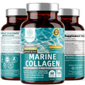 Hydrolyzed Marine Collagen with Hyaluronic Acid, Vitamin C, Theaflavin and Copper, Collagen Supplement for Women and Men for Radiant Skin, Hair & Nails,