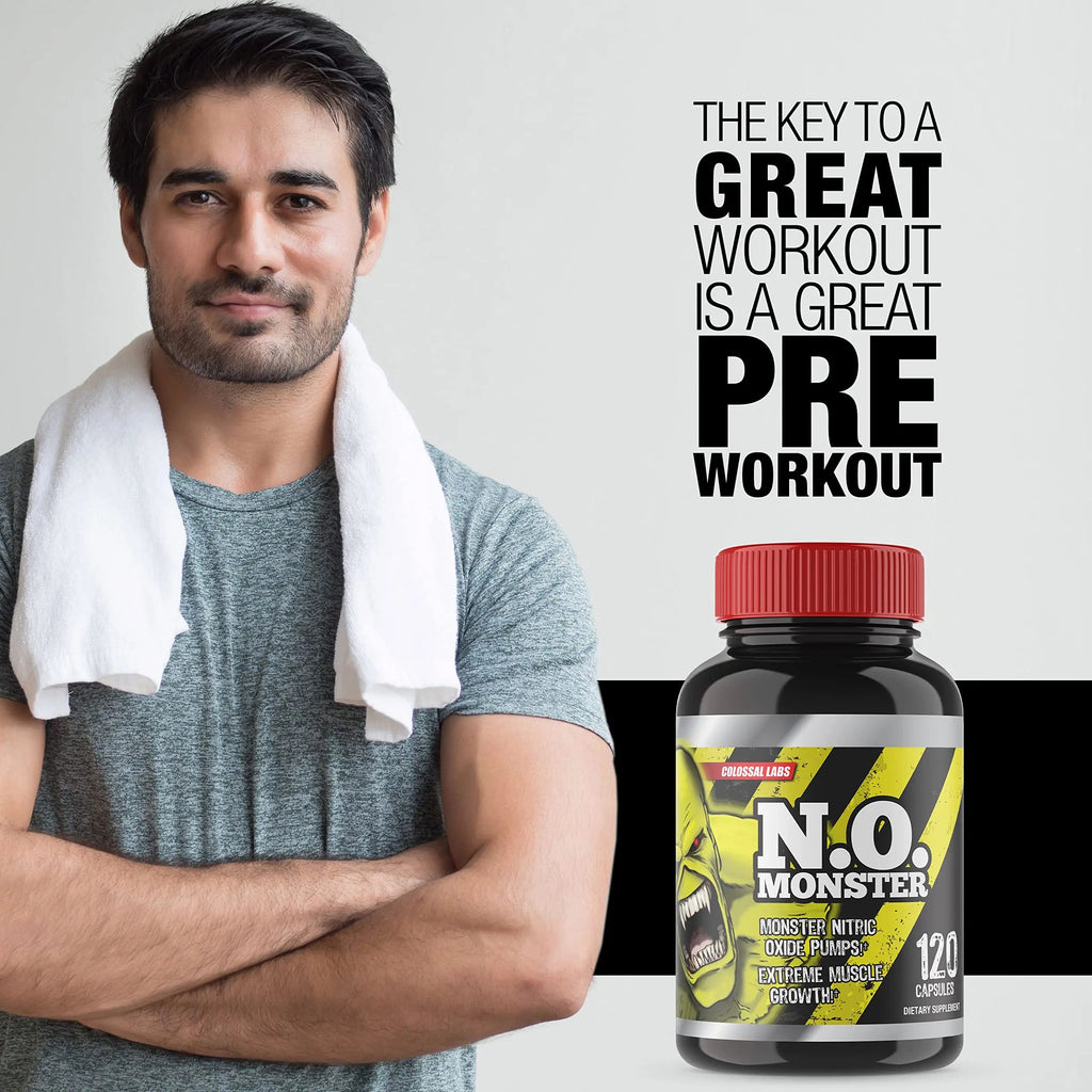 Colossal Labs Nitric Oxide Booster with L-Arginine, Extreme Pumps to Build Strength Goliath Labs Au supplements