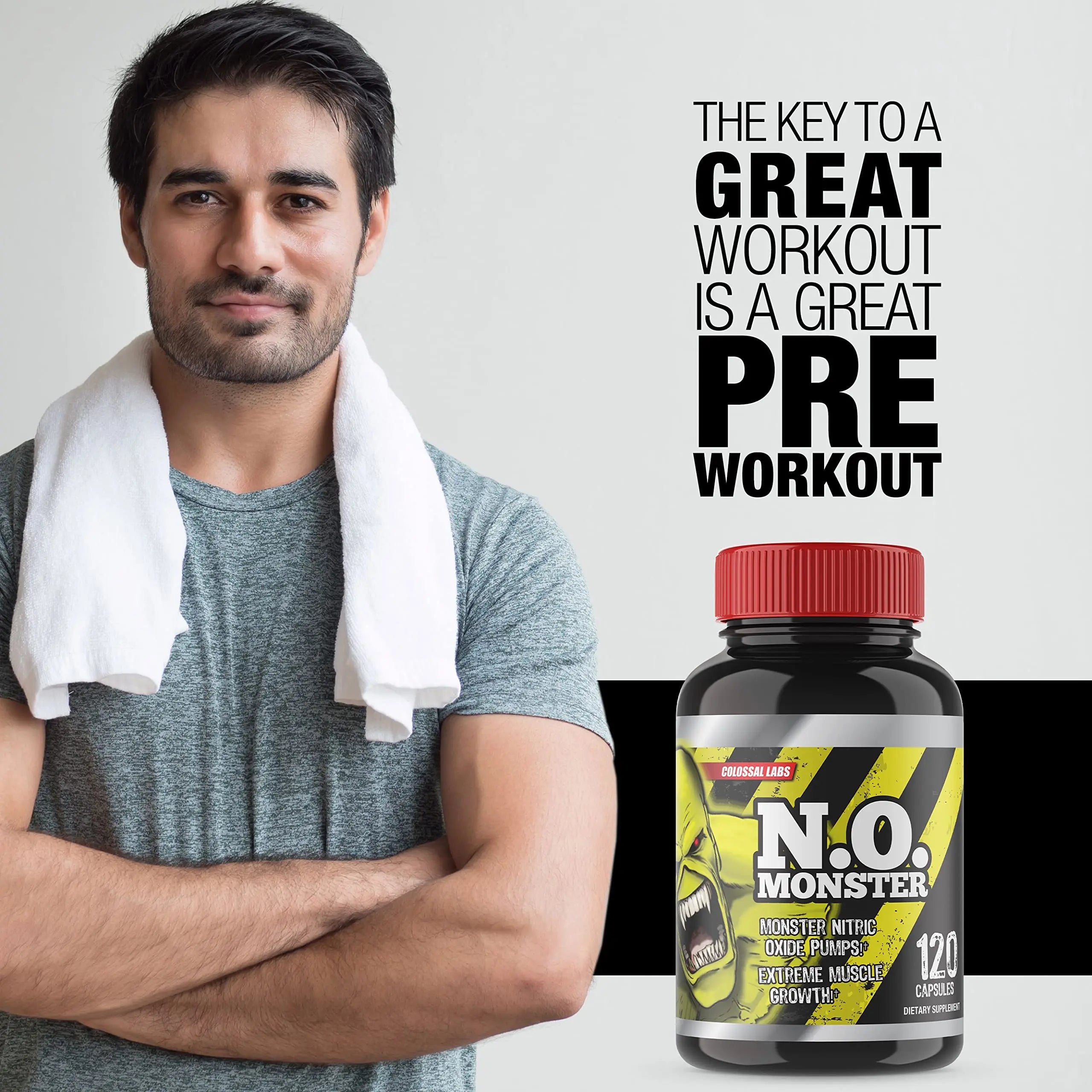 Colossal Labs Nitric Oxide Booster with L-Arginine, Extreme Pumps to Build Strength Goliath Labs Au supplements