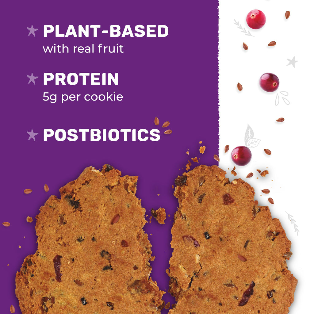 3PM Afternoon Bites Cranberry Flaxseed Cookies with Postbiotics, 5g of Protein, 15 Cookies 3PM AFTERNOON BITES Au supplements