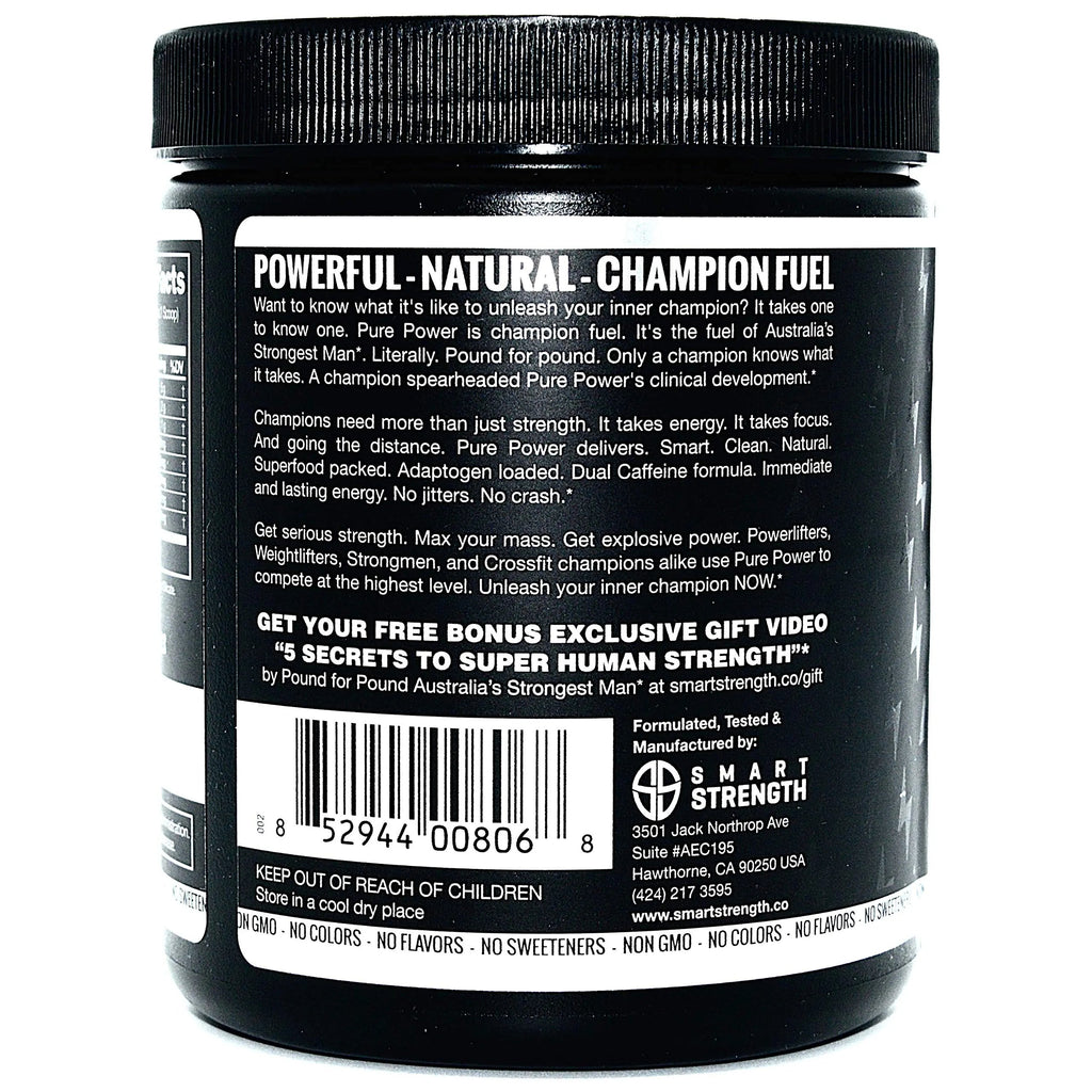 Pre Workout, Best All Natural PreWorkout Supplement. Pure Power, Healthy Pump, Clean SMART STRENGTH Au supplements