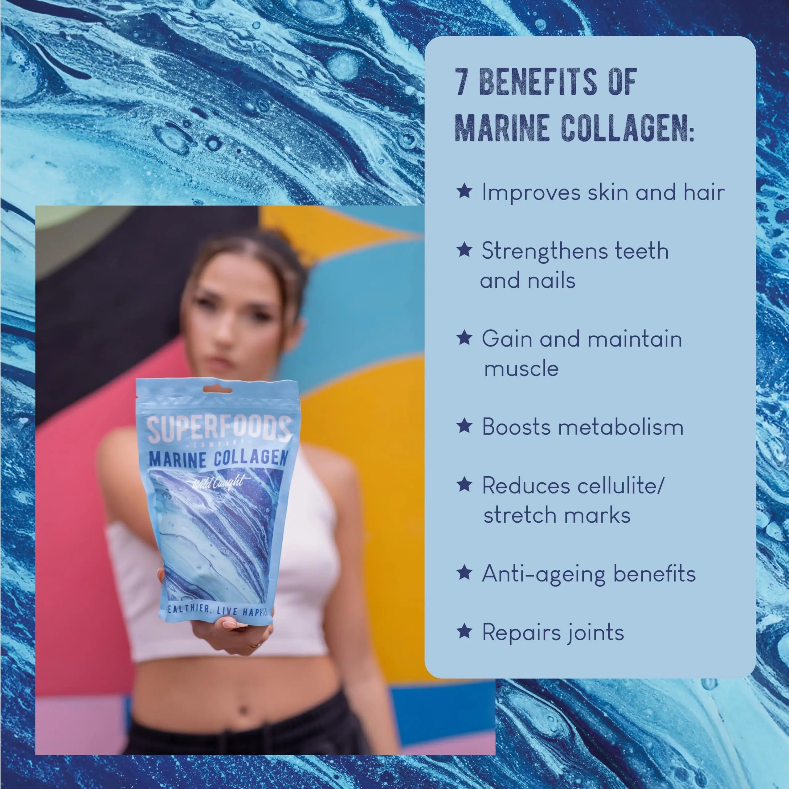 Superfoods Company - Hydrolysed Marine Collagen, Boosts Hair and Skin Health, Unflavoured Superfoods Company Au supplements