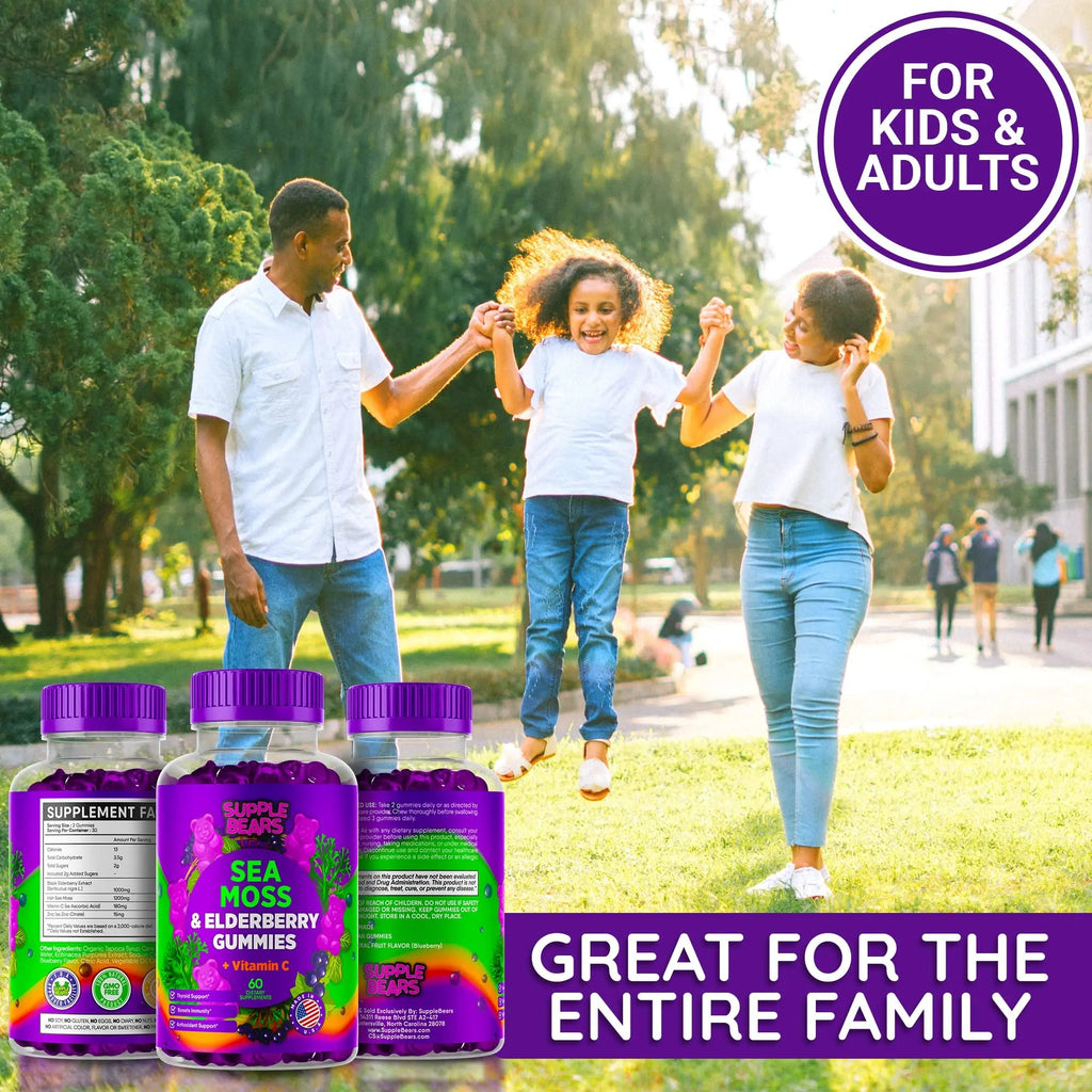 Supplebears Sea Moss Gummies & Elderberry - Vitamin C + Zinc – Extra Strength Immune Supplebears Au supplements