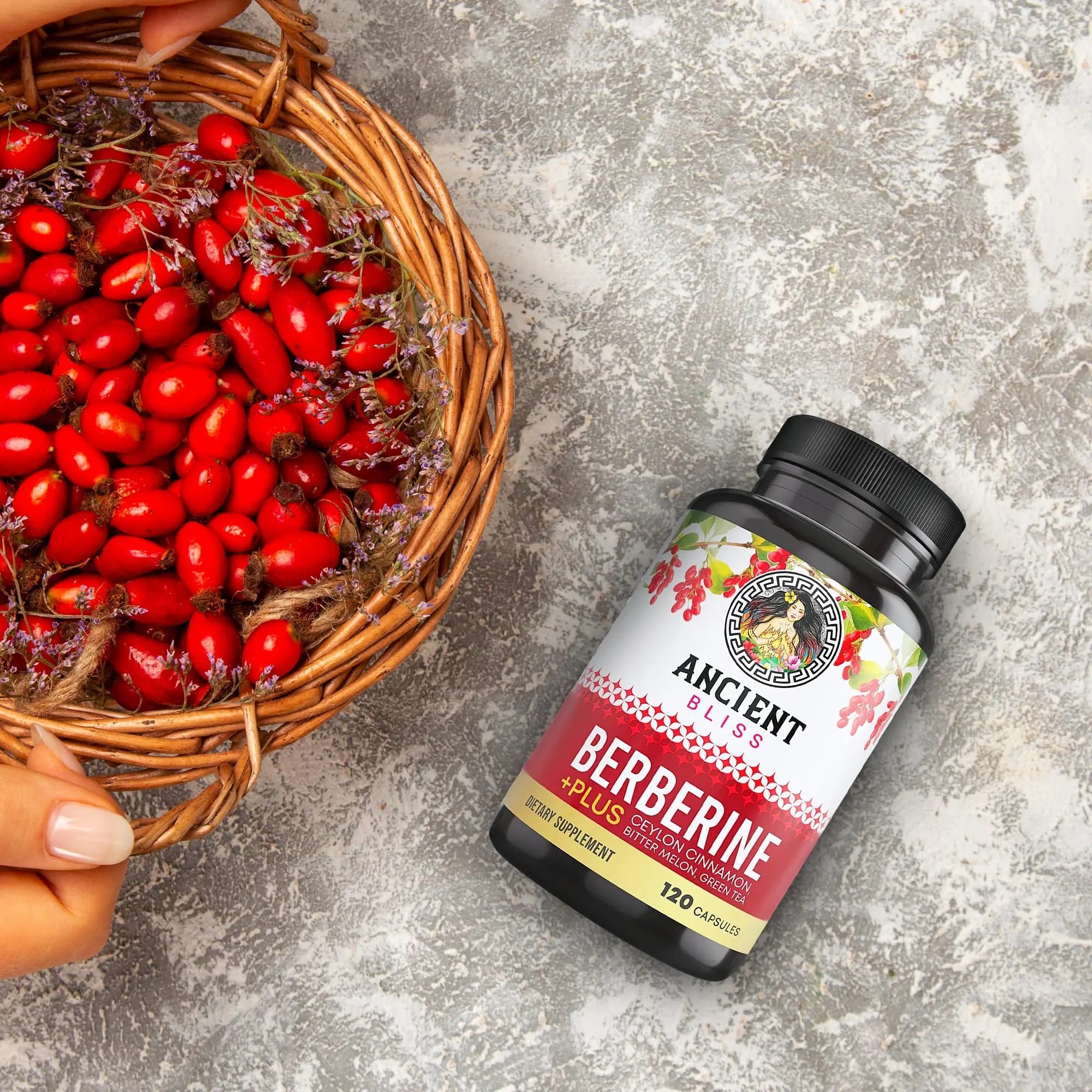 Ancient Bliss Berberine HCL 1200mg with Ceylon Cinnamon, Bitter Melon, and Green Tea Ancient Bliss Au supplements