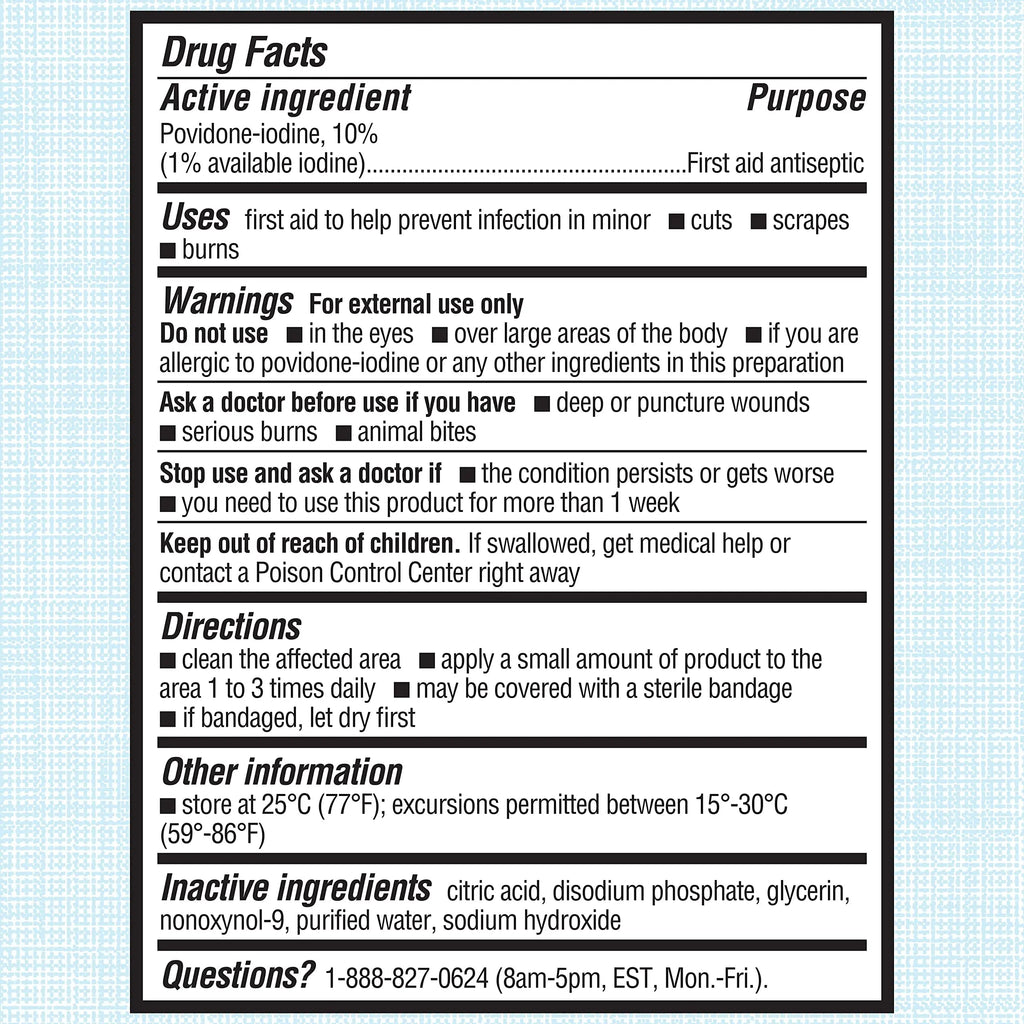 Betadine Antiseptic Liquid First Aid Solution, Povidone-iodine 10%, Infection Betadine Au supplements