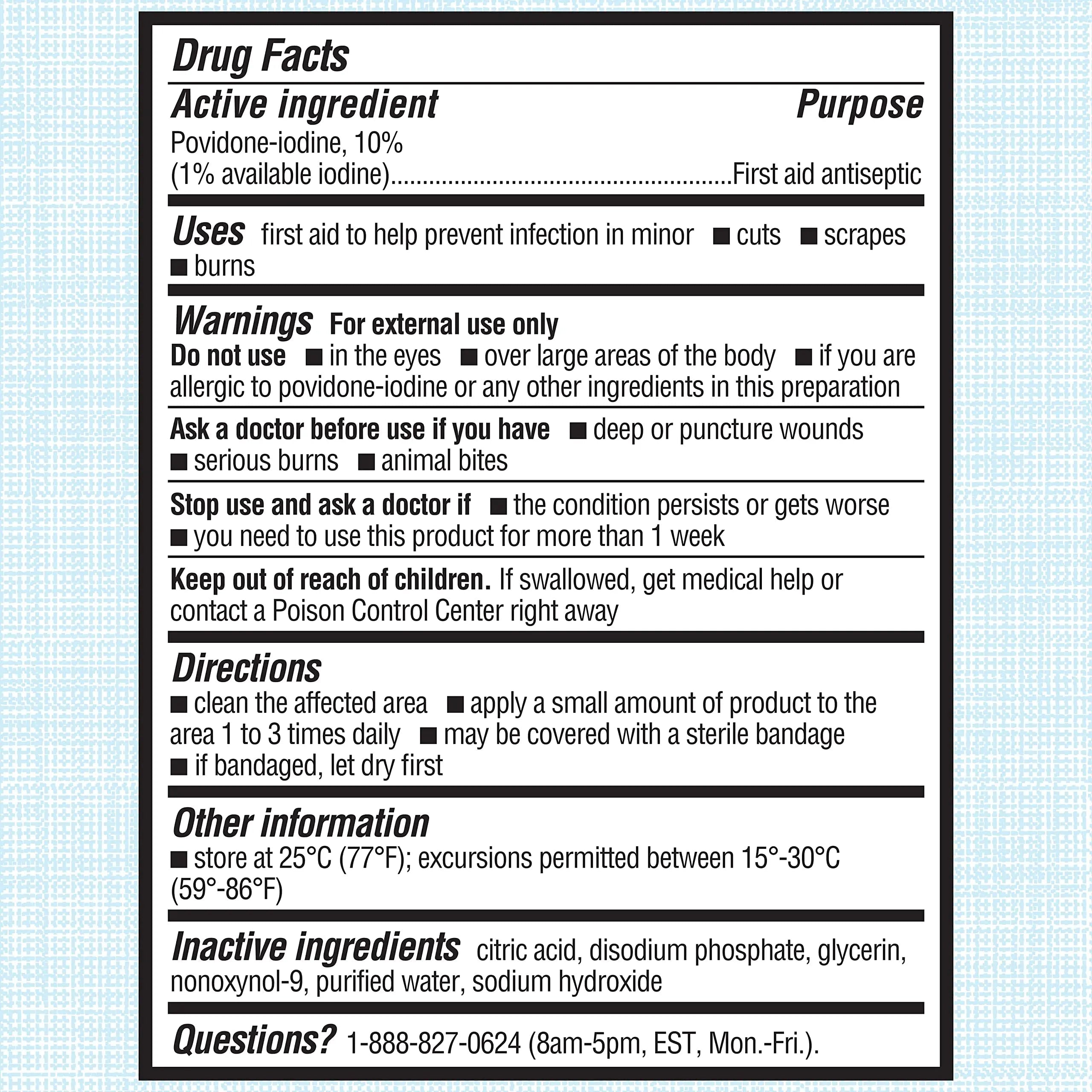 Betadine Antiseptic Liquid First Aid Solution, Povidone-iodine 10%, Infection Betadine Au supplements
