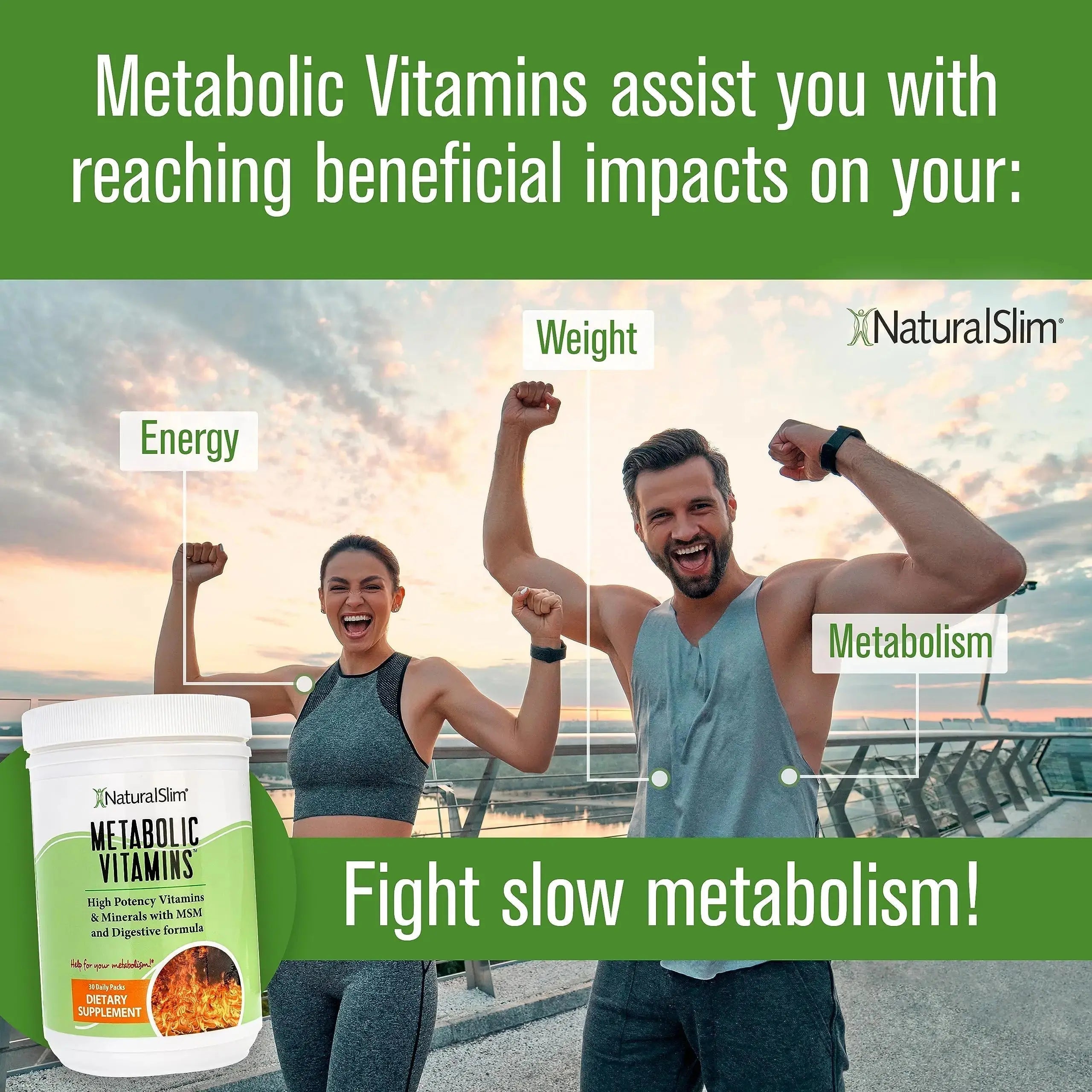 NaturalSlim Metabolic Vitamins - Combination of High Potency Multivitamins, Minerals, B Complex, Msm, & Digestive Formula Supplements NaturalSlim Au supplements