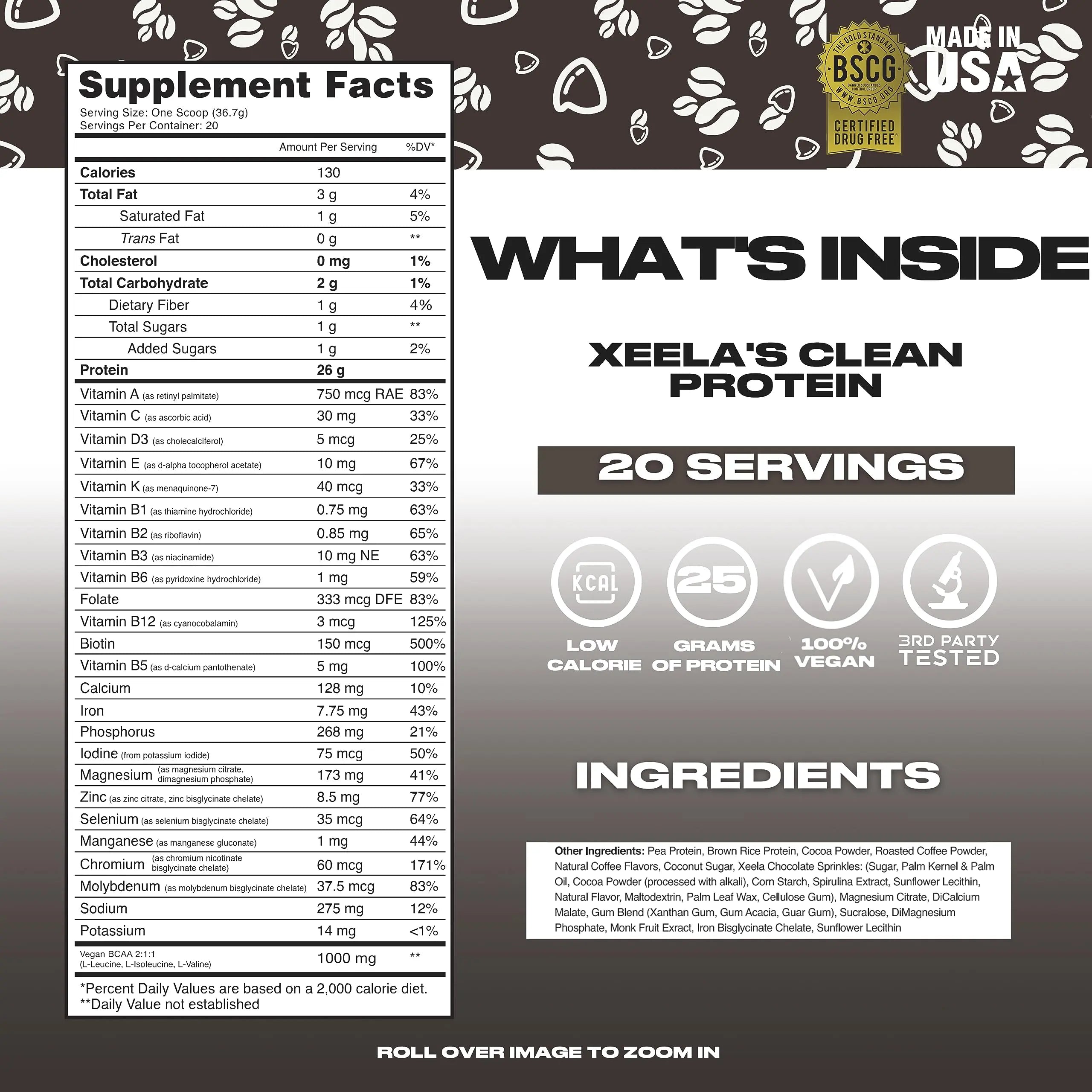 XEELA Plant Based Vegan Protein Powder - Independently Tested - 25g High Protein XEELA Au supplements