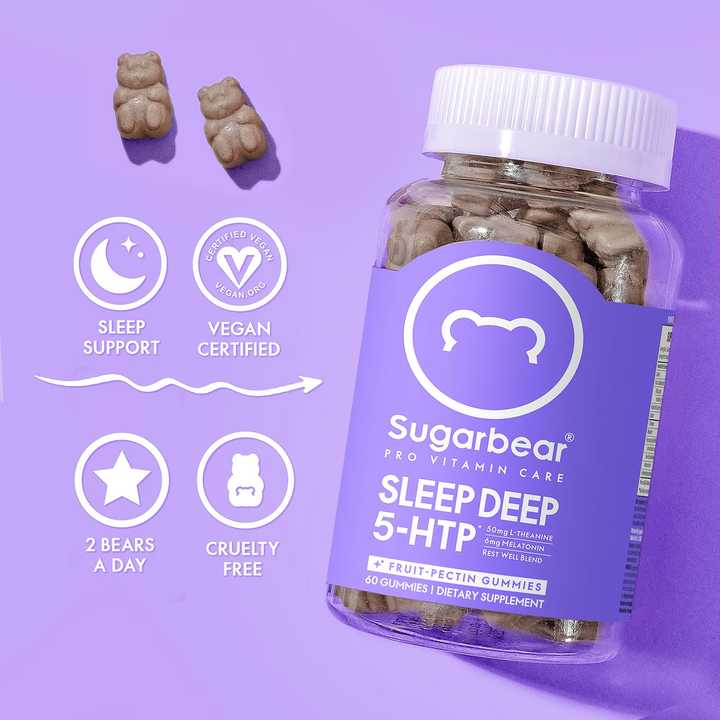 Sugarbear Sleep Aid Gummies for Adults with Melatonin 6mg, Magnesium SugarBearHair Au supplements