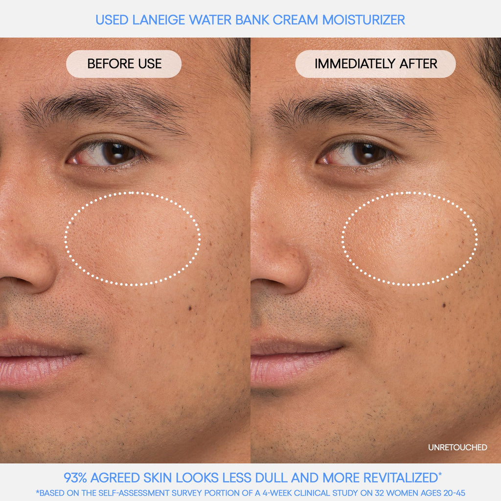 LANEIGE Water Bank Blue Hyaluronic Cream Moisturizer: Hydrating Korean Face Cream with Squalane & Ceramide