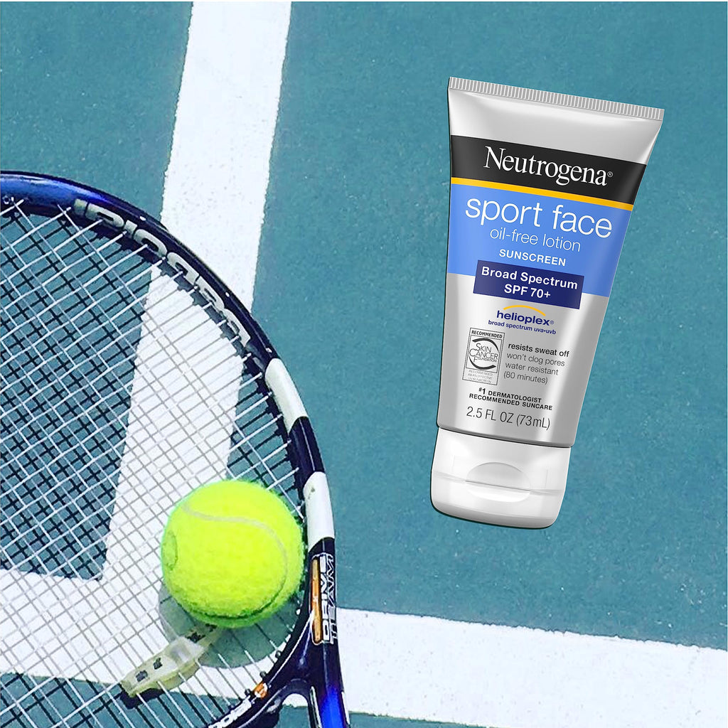 Neutrogena Sport Face Sunscreen SPF 70+, Oil-Free, 2.5 fl oz, Sweat & Water-Resistant