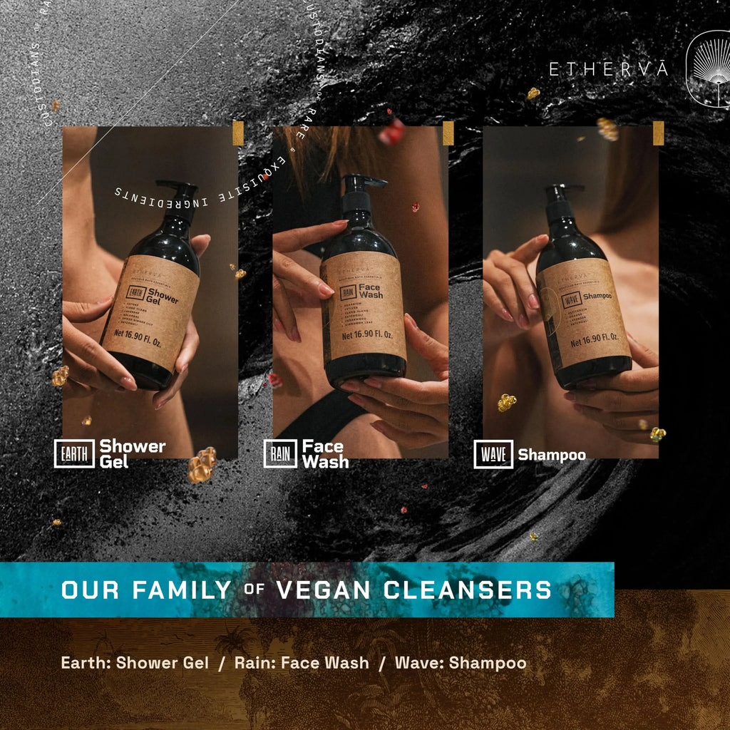 ETHERVA EARTH Body Wash for Men & Women | Patchouli, Vetiver, Incense, Virgin Coconut Oil ETHERVA Au supplements