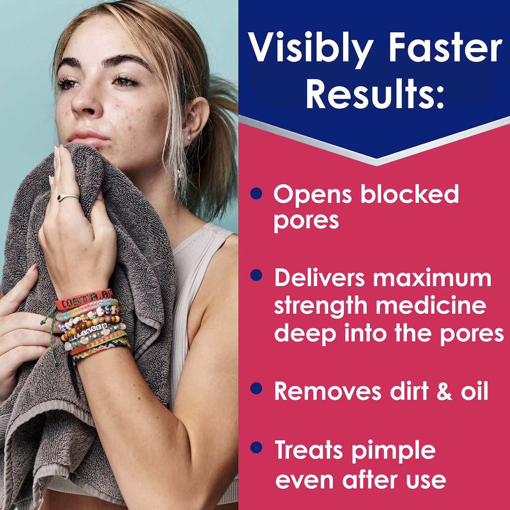 Clearasil Rapid Rescue Deep Treatment Acne Face Pads, Maximum Strenght with 2% Salicylic Acid Acne