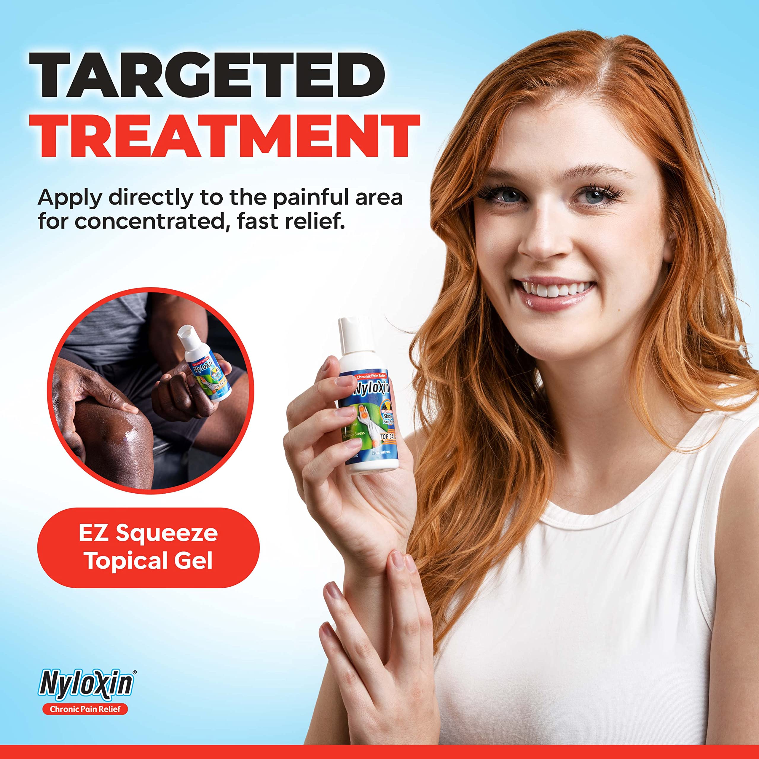 Nyloxin Easy Squeeze Bottle Arthritis Pain Relief Gel, Back Pain Relief, Neuropathy Pain Relief, Nerve Pain Relief, Knee Pain Relief, Foot Pain Relief, Muscle Pain Relief, Joint Pain Relief (2 oz) Nyloxin Au supplements