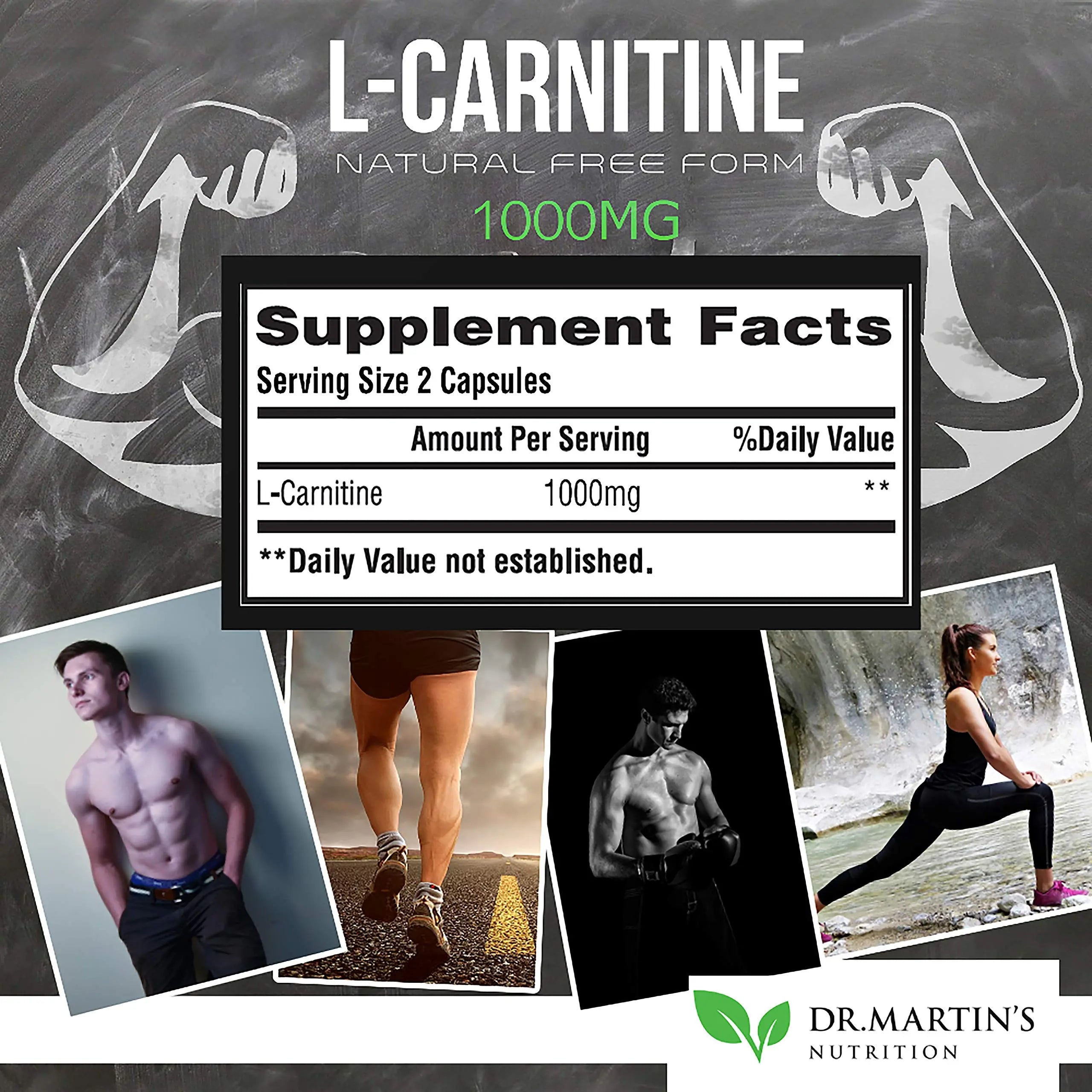 DR. MARTIN'S NUTRITION Extra Strength L-Carnitine - 200 Capsules - 1000mg Per Serving - Boost Your Metabolism and Increase Performance DR. MARTIN'S NUTRITION Au supplements