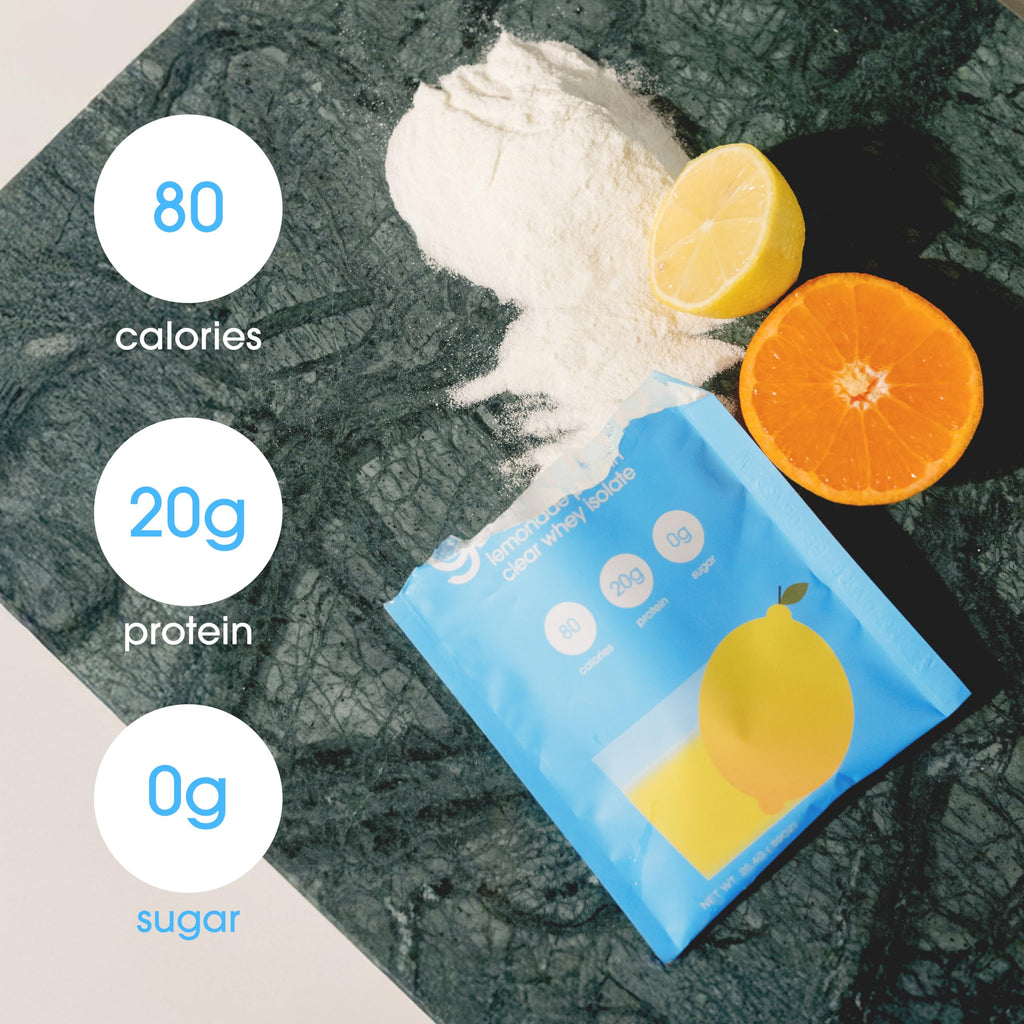 GRAMMS Clear Protein Powder Packets 20G Protein Sample Packets Variety Flavors for Women & Men | Lactose Free, Grass-Fed Whey Isolate, Gluten Free, Zero Sugar, Gut Friendly, Non-Bloating(9 Pack)