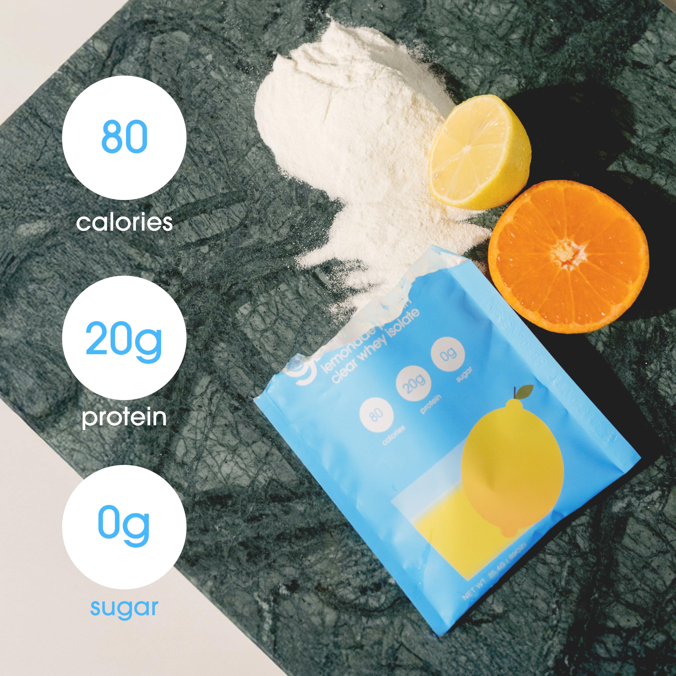 GRAMMS Clear Protein Powder Packets 20G Protein Sample Packets Variety Flavors for Women & Men | Lactose Free, Grass-Fed Whey Isolate, Gluten Free, Zero Sugar, Gut Friendly, Non-Bloating(9 Pack)