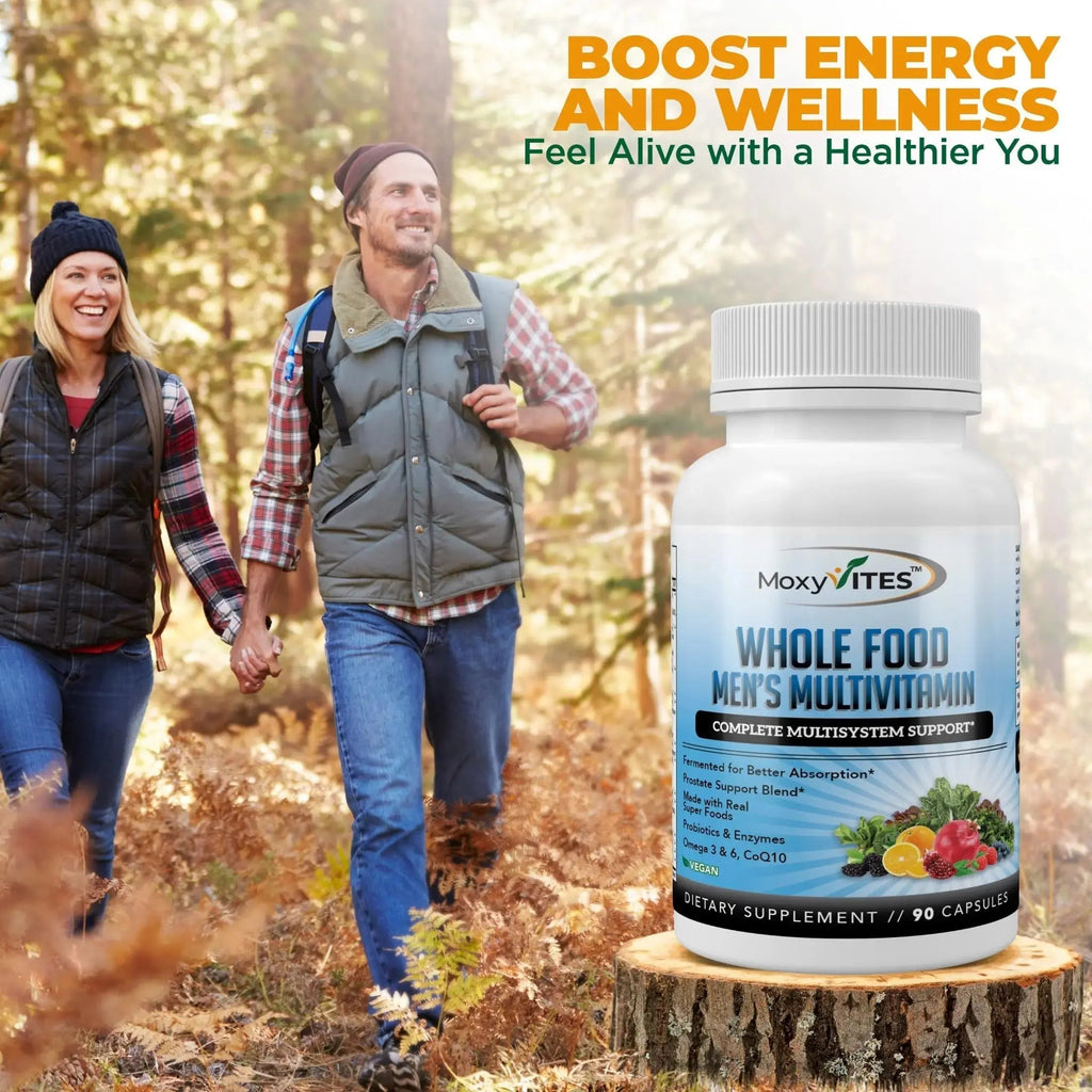 Methylated Mens Multivitamins - Daily Mens Vitamins with 44 Organic Whole Food - Multivitamin for Men with Iron & Fermented Nutrients MoxyVites Au supplements