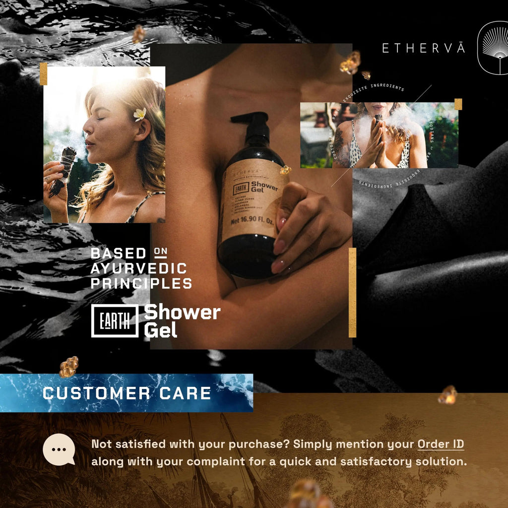 ETHERVA EARTH Body Wash for Men & Women | Patchouli, Vetiver, Incense, Virgin Coconut Oil ETHERVA Au supplements