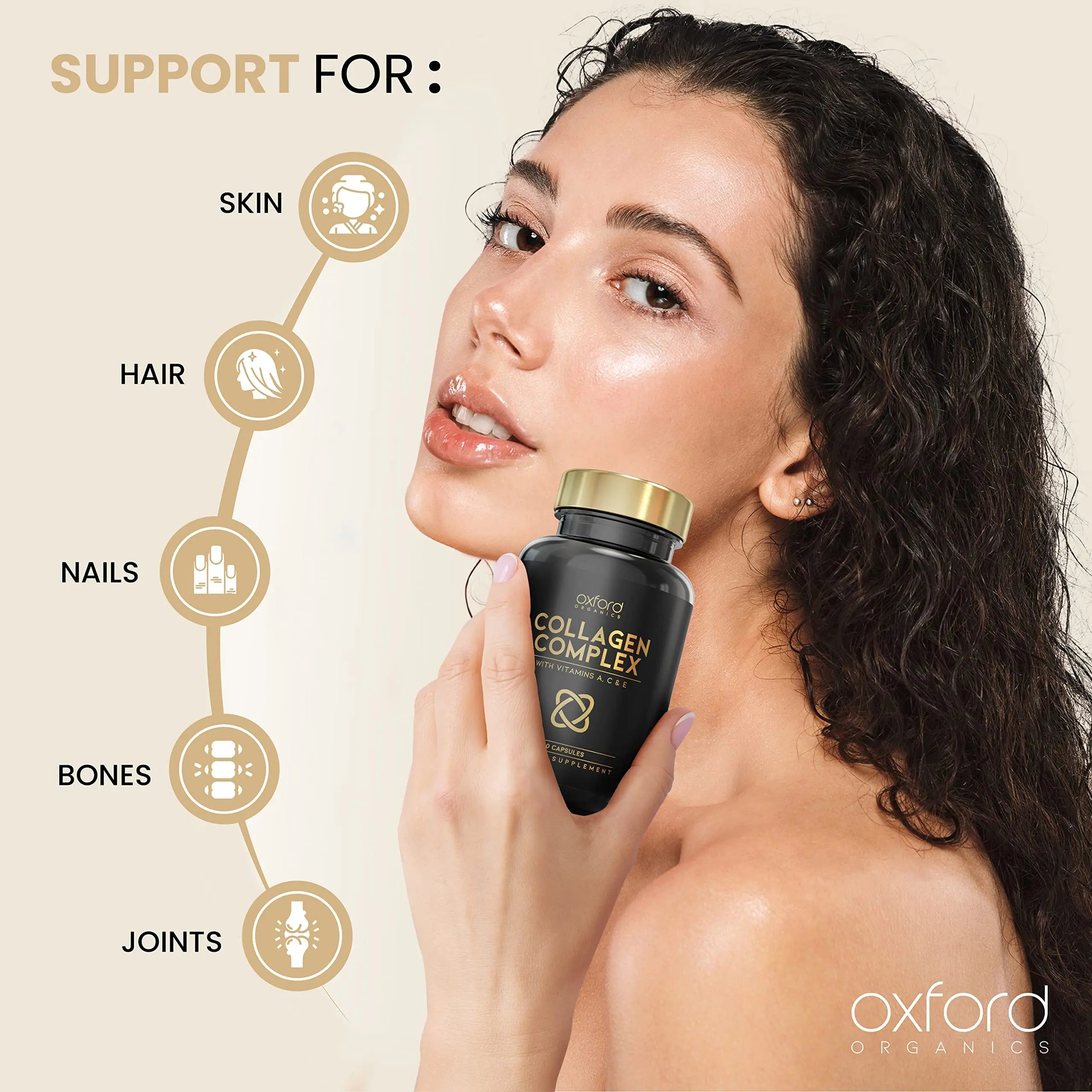 Advanced Collagen Complex | 1593mg Vitamin Boosted Complex for Glowing Hair, Skin & Nails Oxford Organics Au supplements
