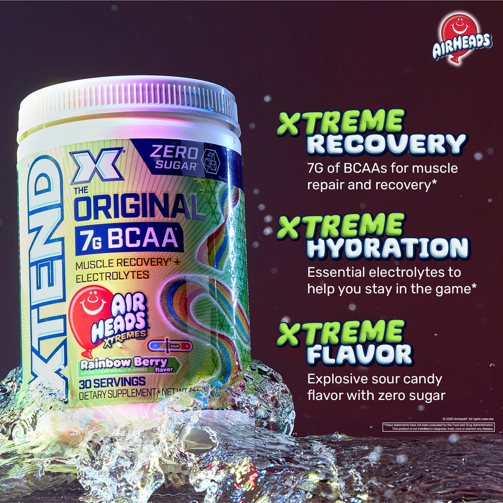 Xtend Original BCAA Powder, 7g BCAAs and 2.5g L-Glutamine for Muscle Recovery, Hydration, and Lean Muscle, Sugar Free Intra and Post Workout Drink,